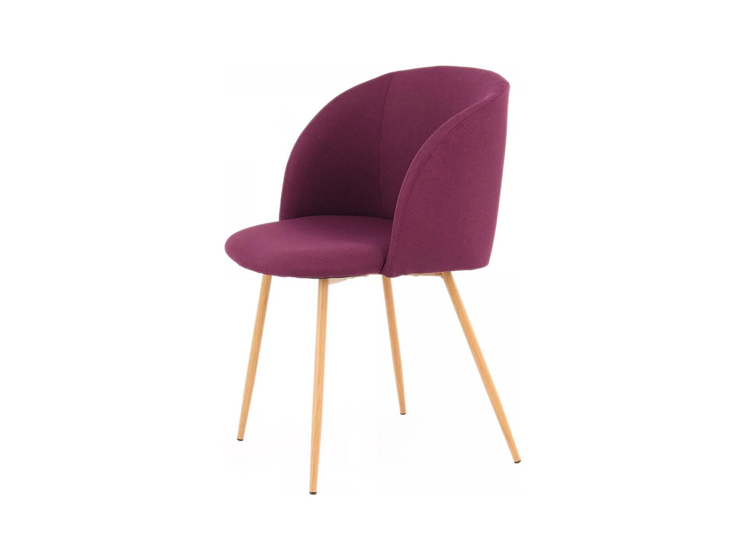Chaise semi artisanal LOT DE 2 ANA 56x54x84 violet