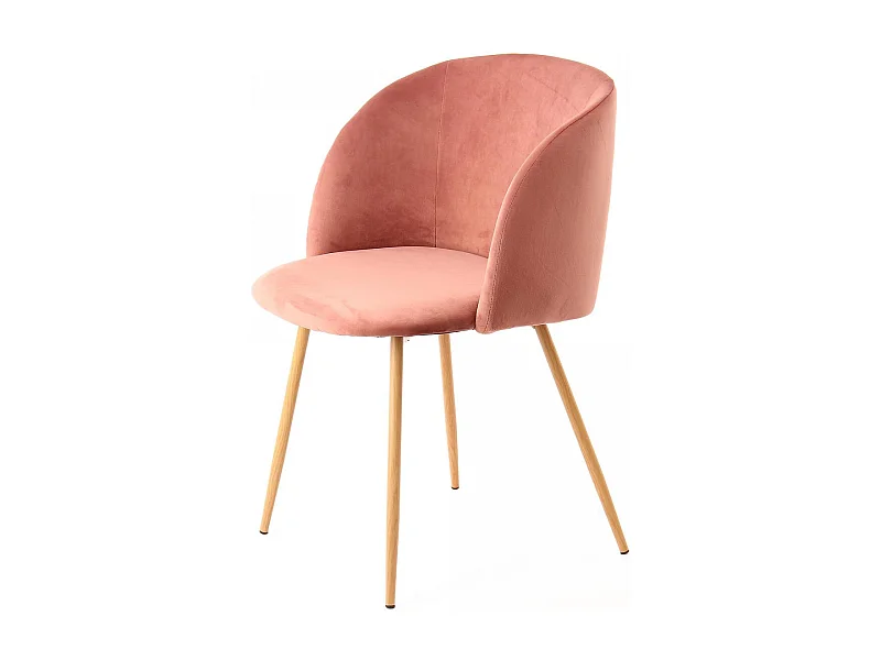 Chaise semi artisanal LOT DE 2 ANA 56x54x84 rose