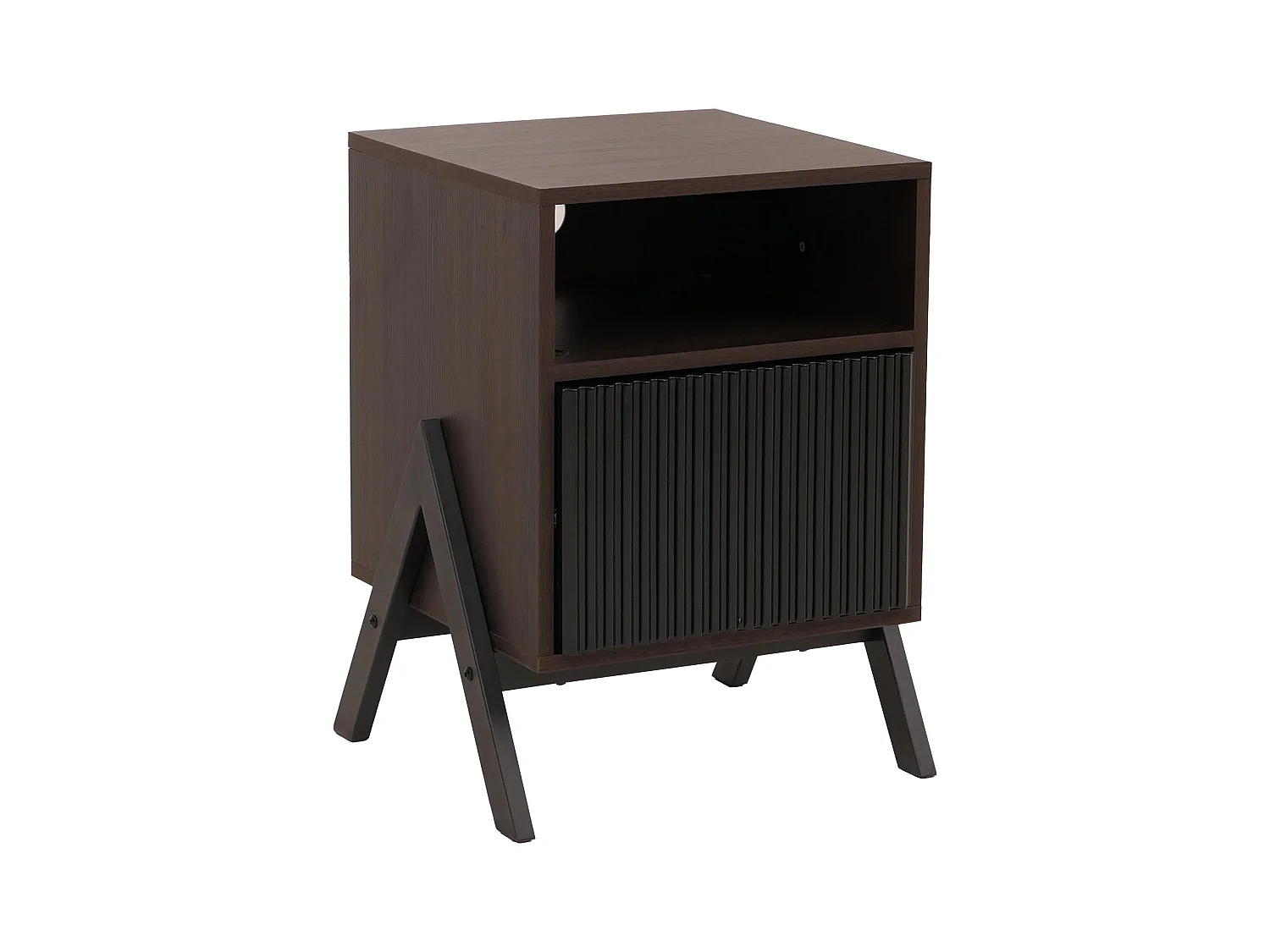 Nachttisch MCW-O40, Walnuss-Optik