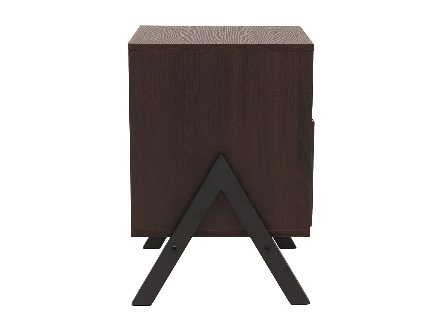 Comodino MCW-O40, cassettiera, tavolino appoggio, armadietto, cassetto, MDF, metallo, melamina, 59x40x40 cm ~ color noce