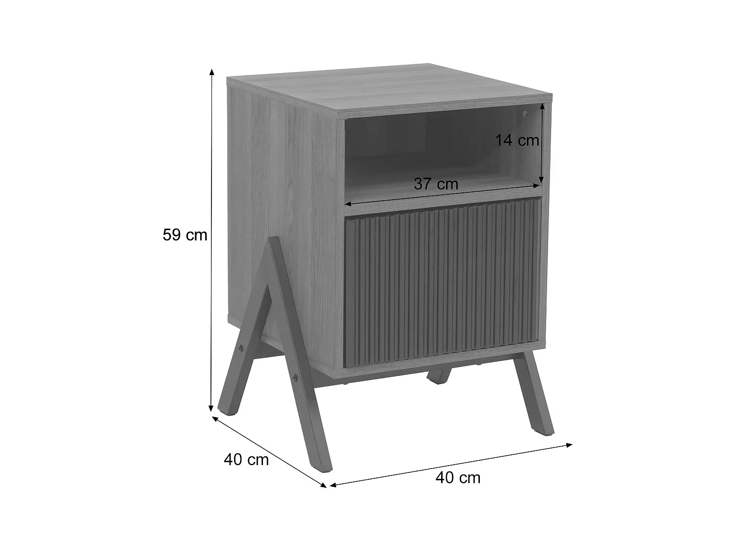 Szafka nocna MCW-O40,  naturalny