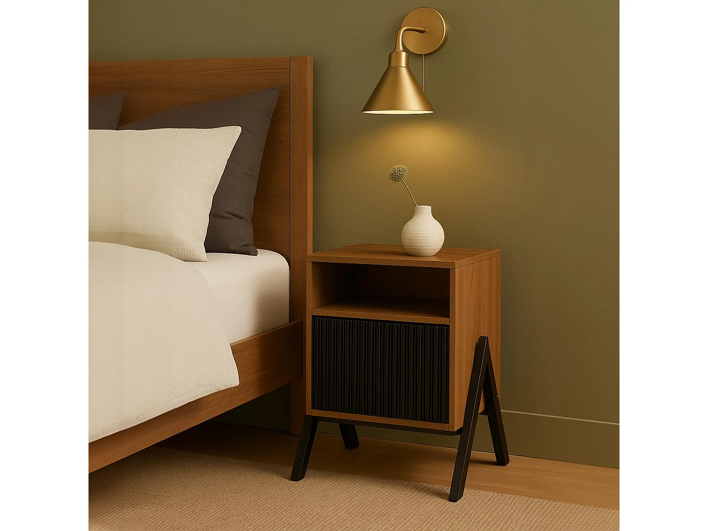 Szafka nocna MCW-O40,  naturalny