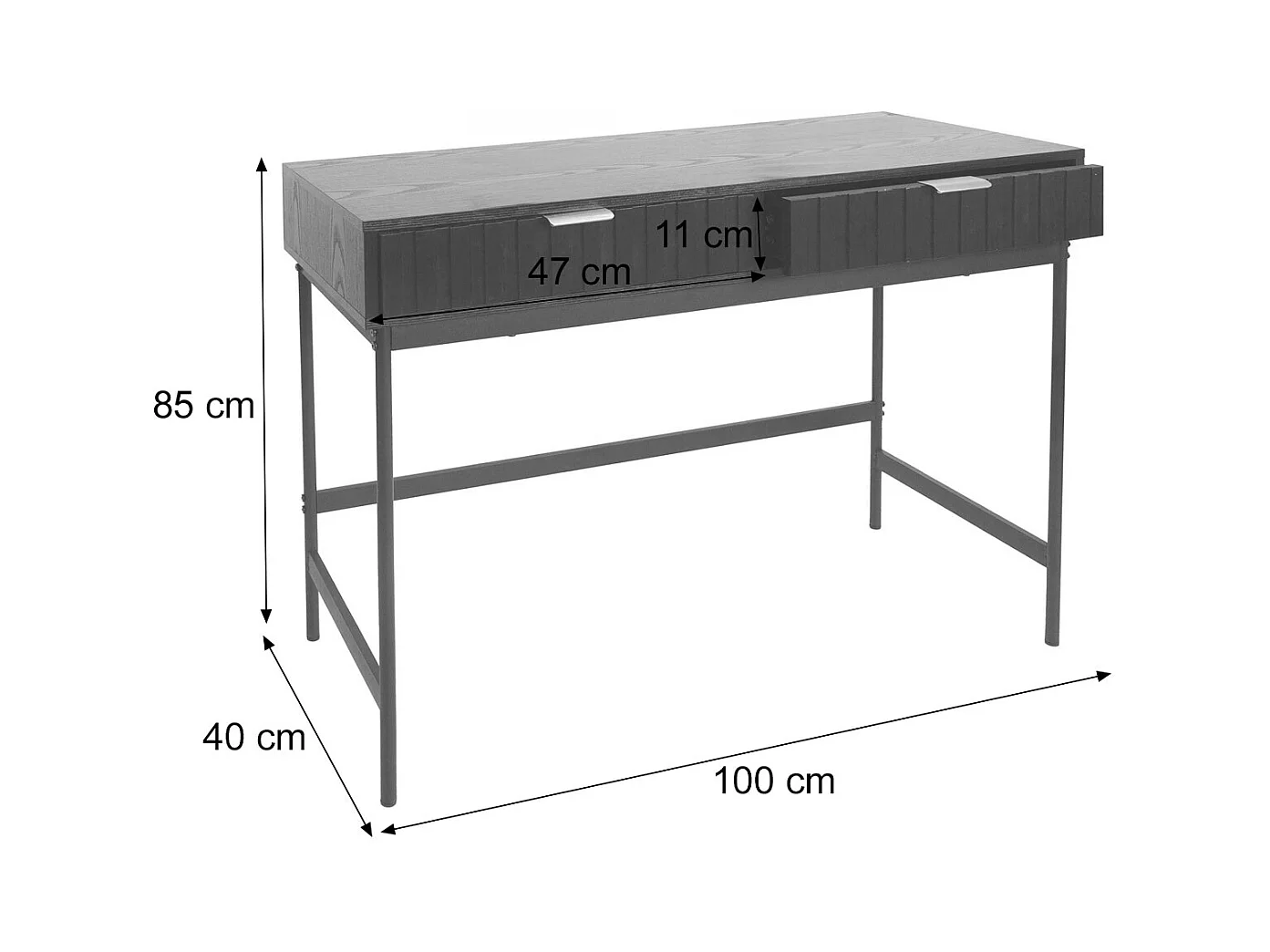 Console MCW-O41,  aspect bois blanc