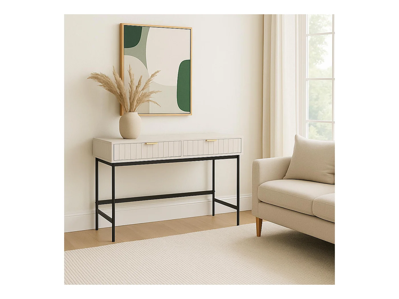 Console MCW-O41,  aspect bois blanc