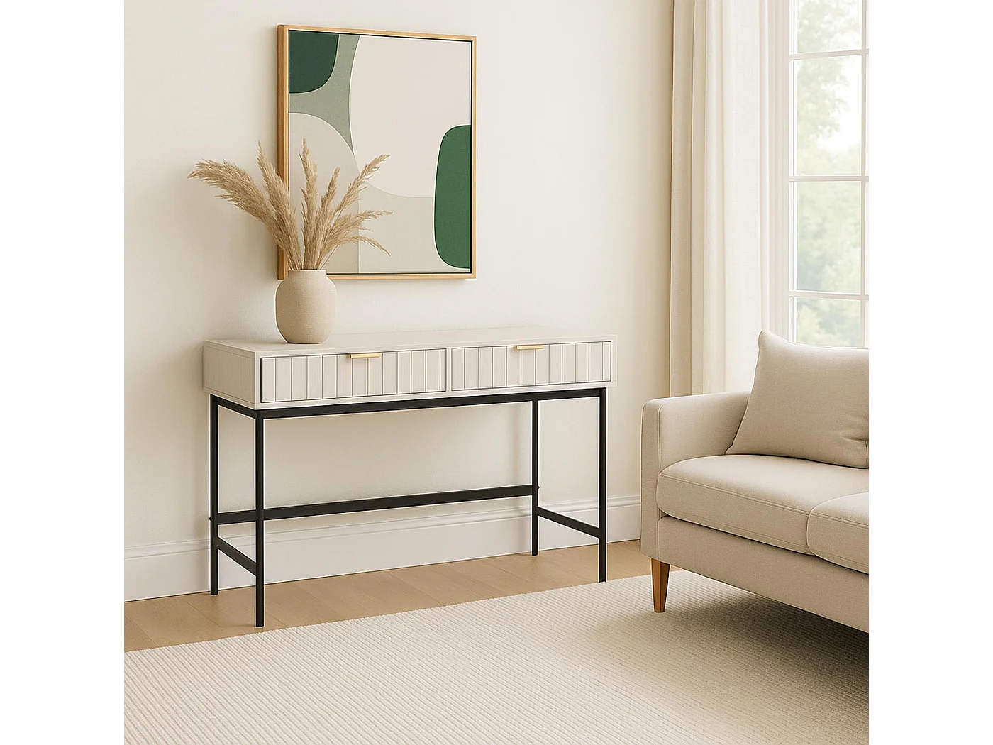 Konsolentisch MCW-O41, Holzoptik weiß