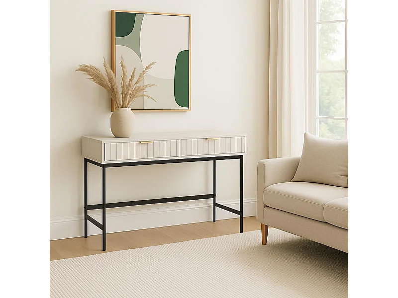 Console tafel MCW-O41,  houtlook wit