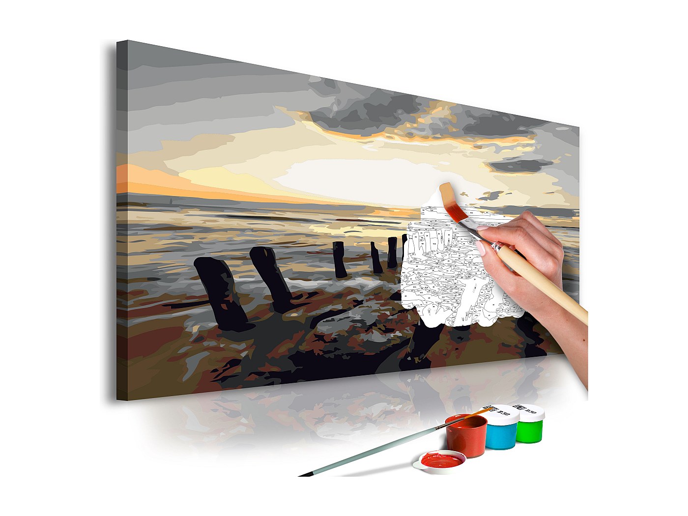 Quadro Fai Da Te Con Muschio Stabilizzato – Kit Completo Con Telaio In Legno Bianco 100x35 Cm – Scegli La Varietà Di Muschio