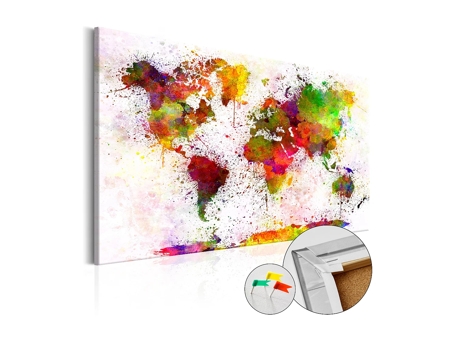 Quadri di sughero - Artistic World [Cork Map] - 120x80
