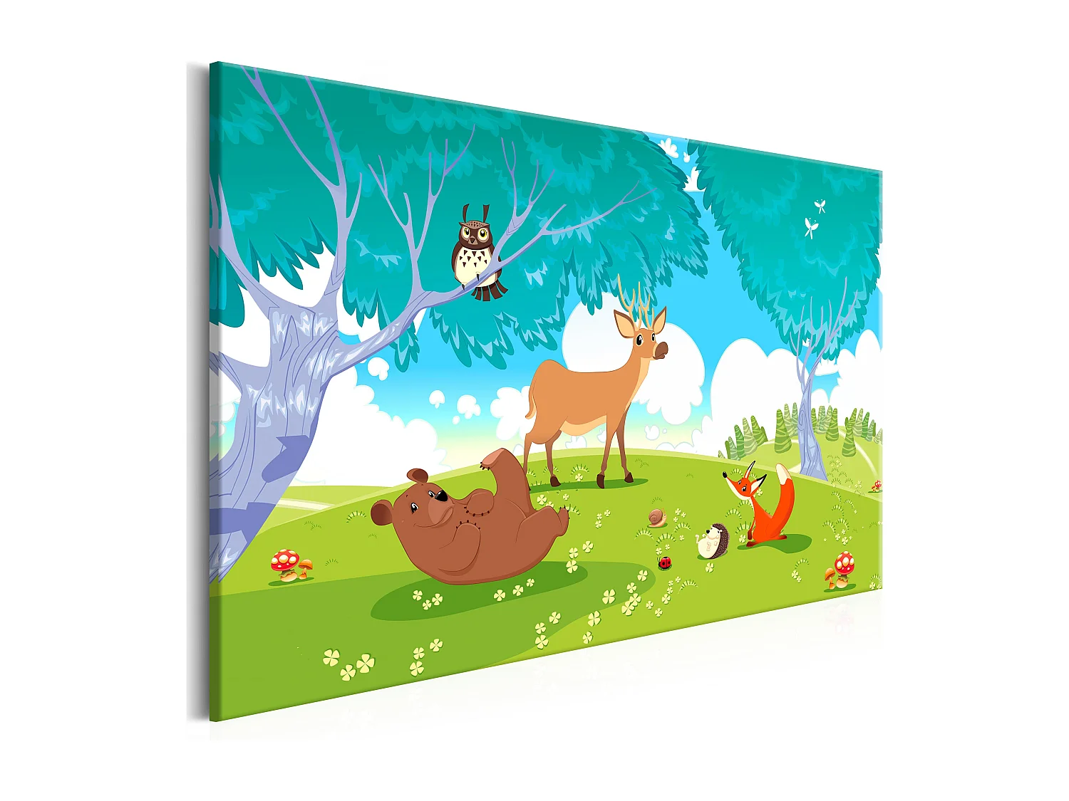 Quadro - Friendly Animals (1 Part) Wide - 90x60