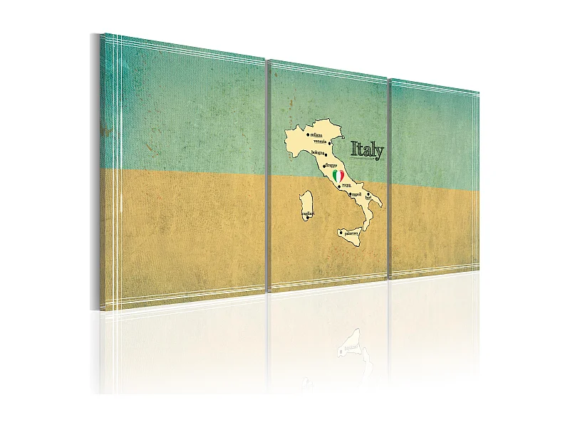 Quadro - carta stradale: Italia - 60x30