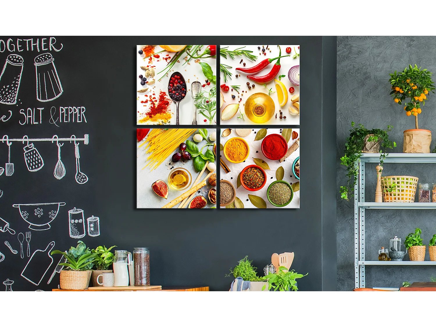 Quadro - Spices of the World (4 Parts) - 60x60