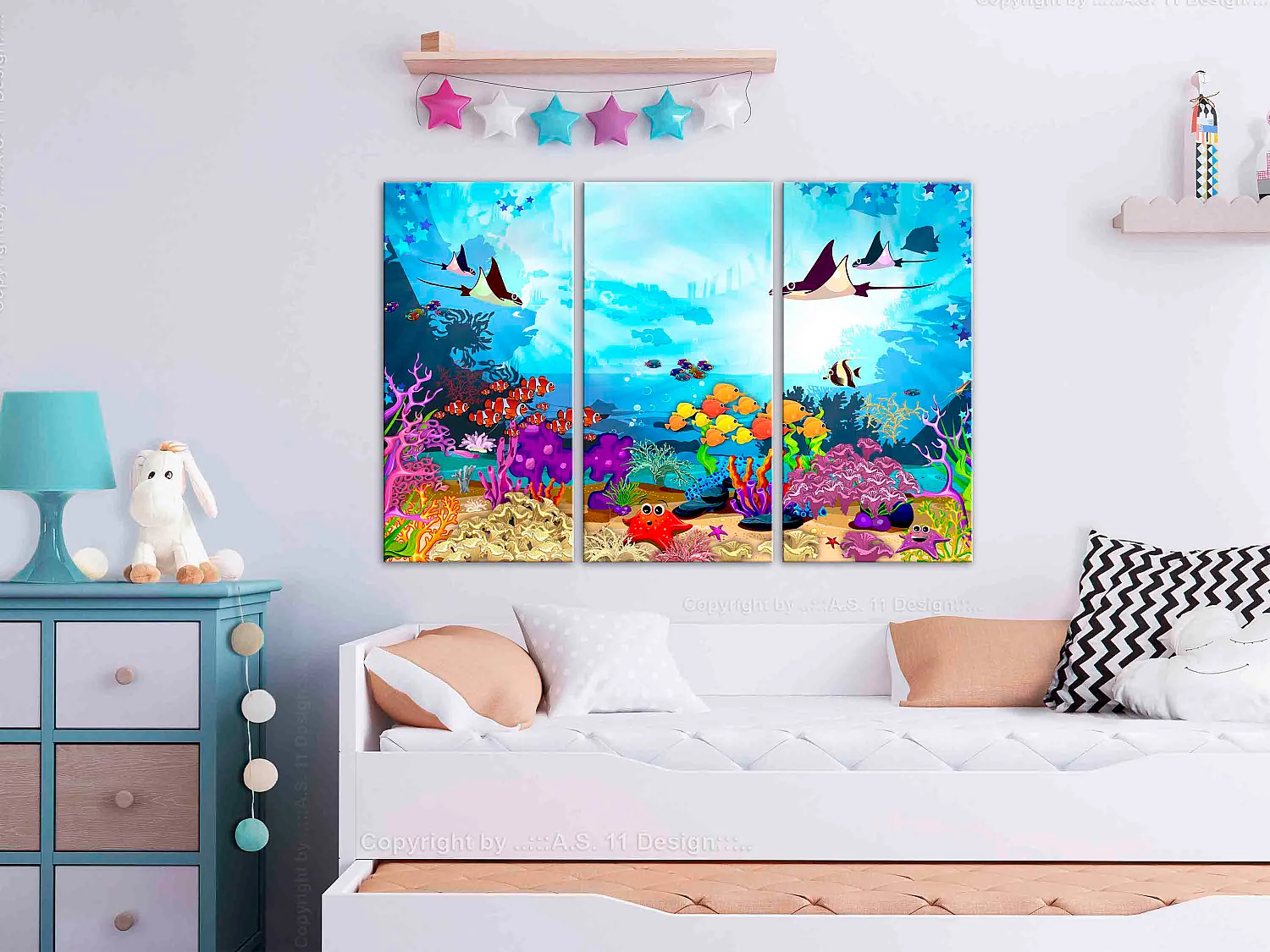 Quadro - Underwater Fun (3 Parts) - 90x60