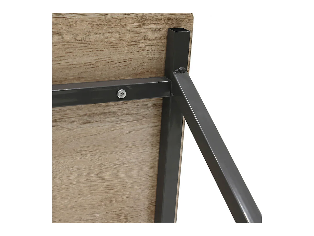 BADIE - Bureau Plateau Effet Bois et Piètement Noir