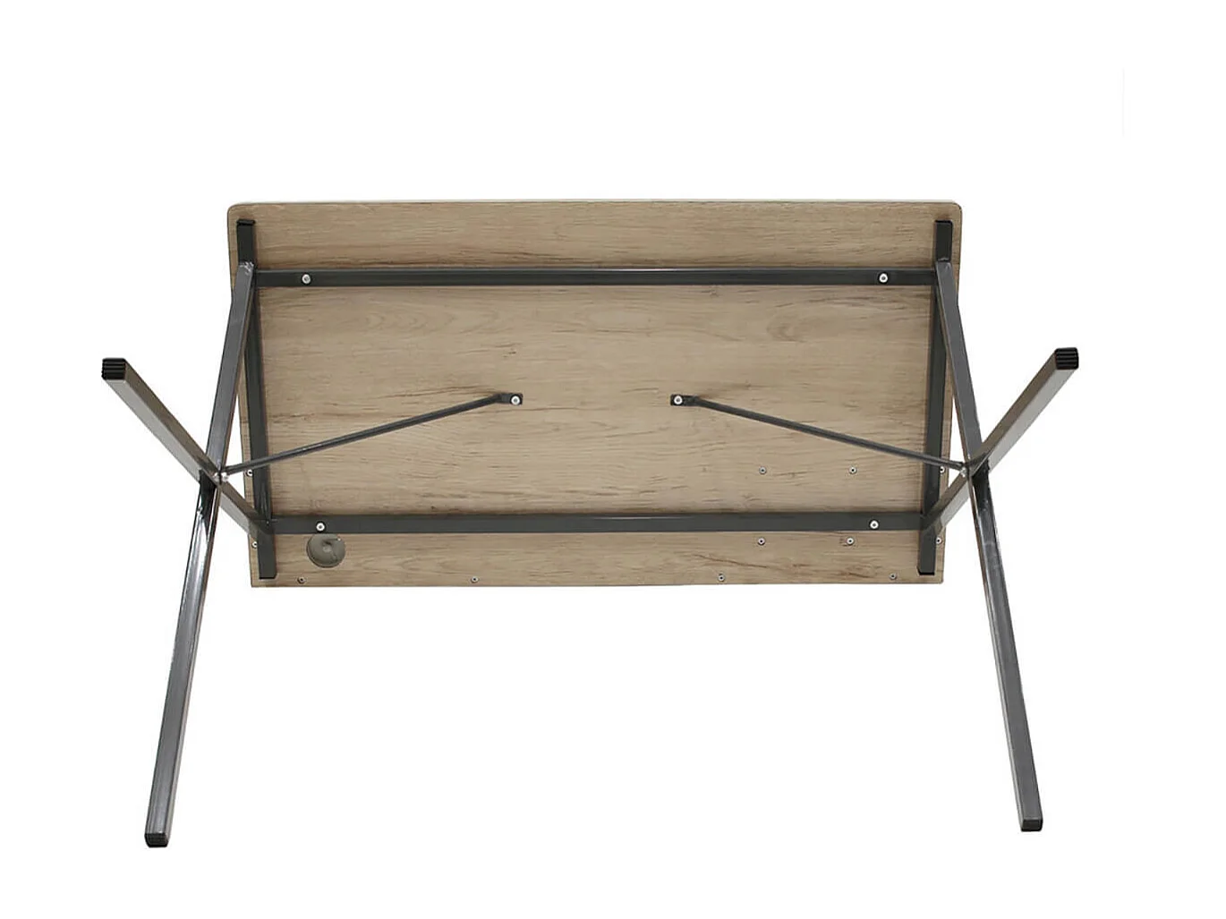 BADIE - Bureau Plateau Effet Bois et Piètement Noir