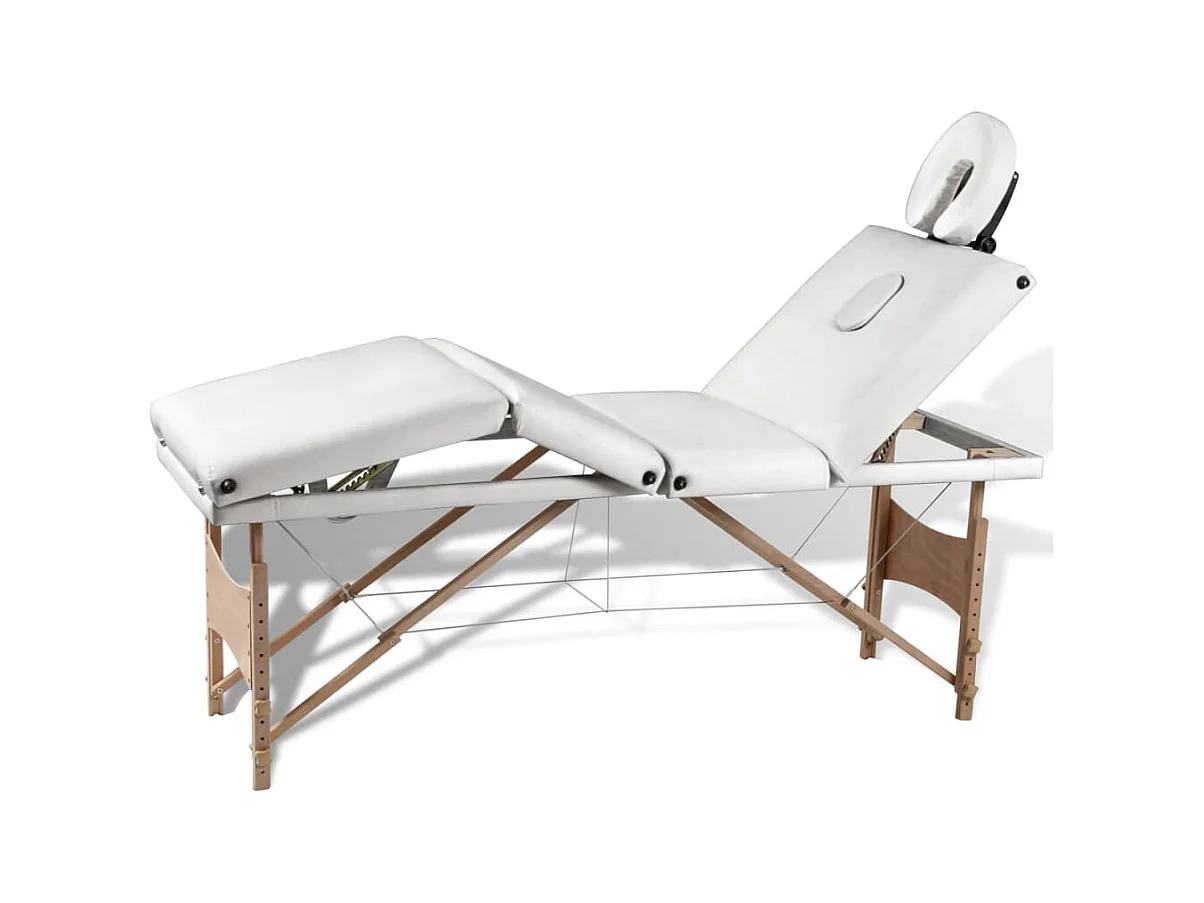 Table pliable de massage bois blanche 186 x 68 x 59 cm 02_0001878