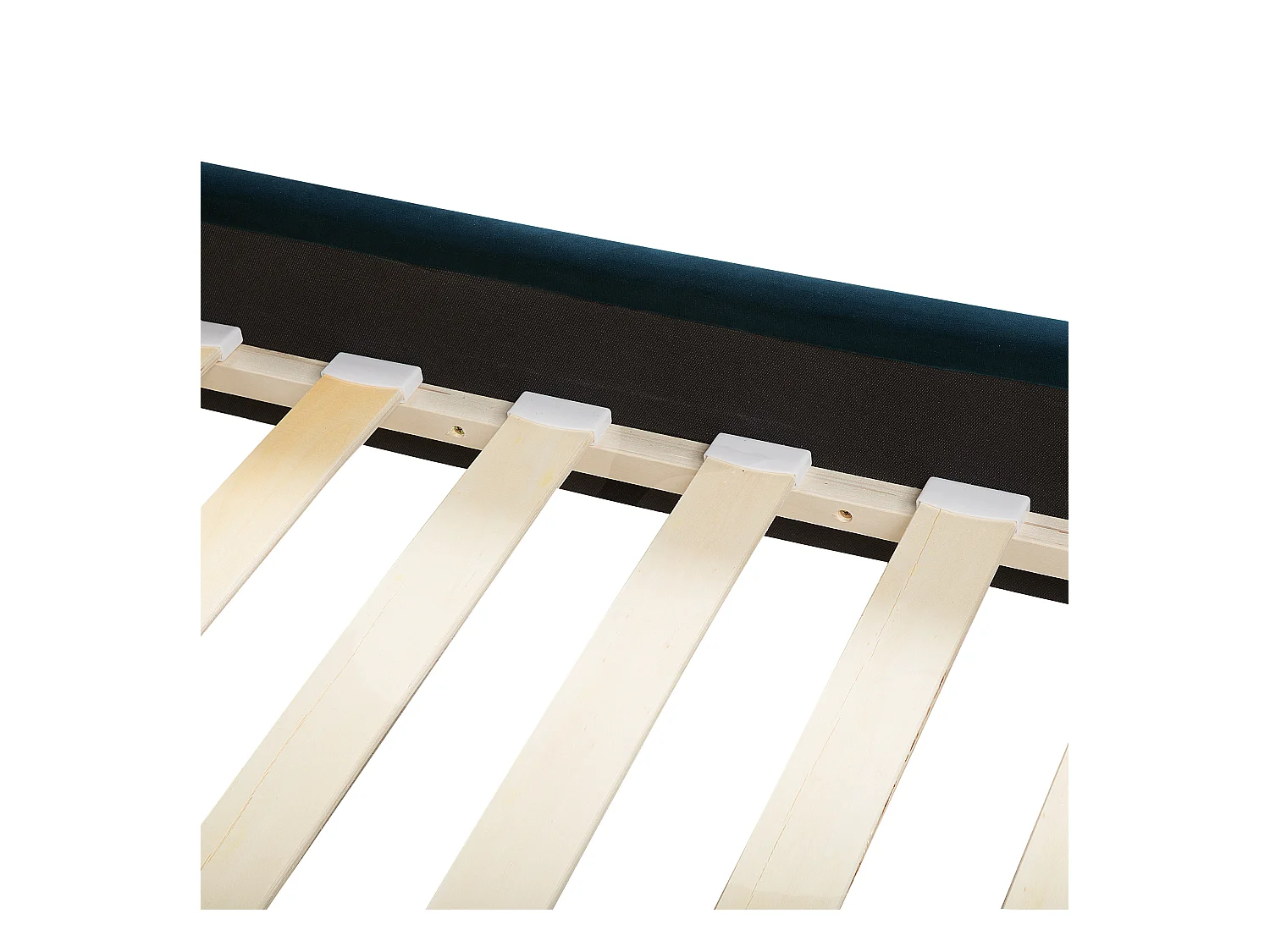 Lit avec sommier Velours AVALLON 160 x 200 cm Bleu marine