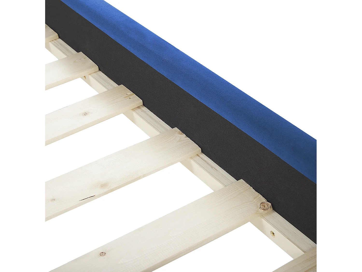 Bed Fluweel AVALLON 160 x 200 cm Marineblauw