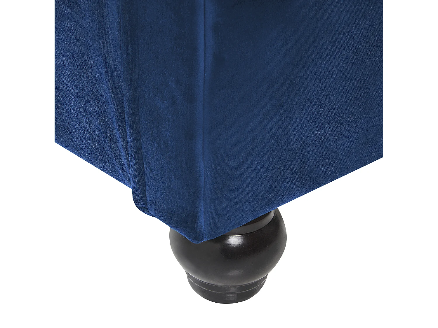 Bed Fluweel AVALLON 160 x 200 cm Marineblauw