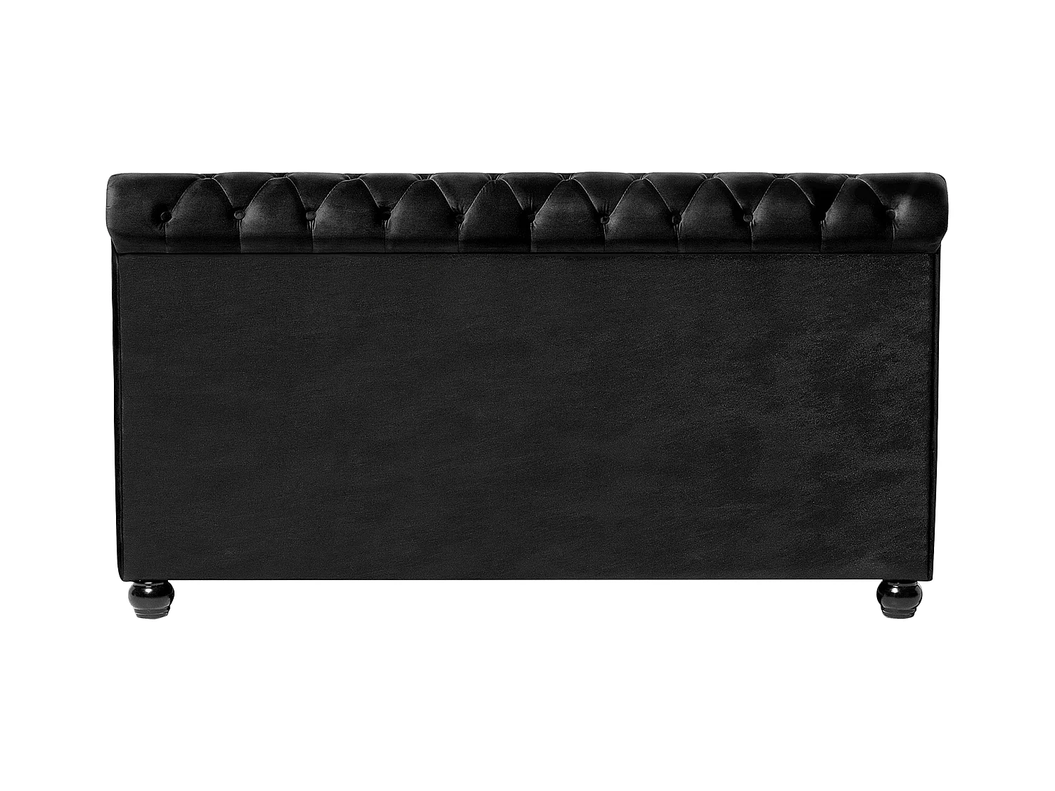 Lit avec sommier Velours AVALLON 180 x 200 cm Noir