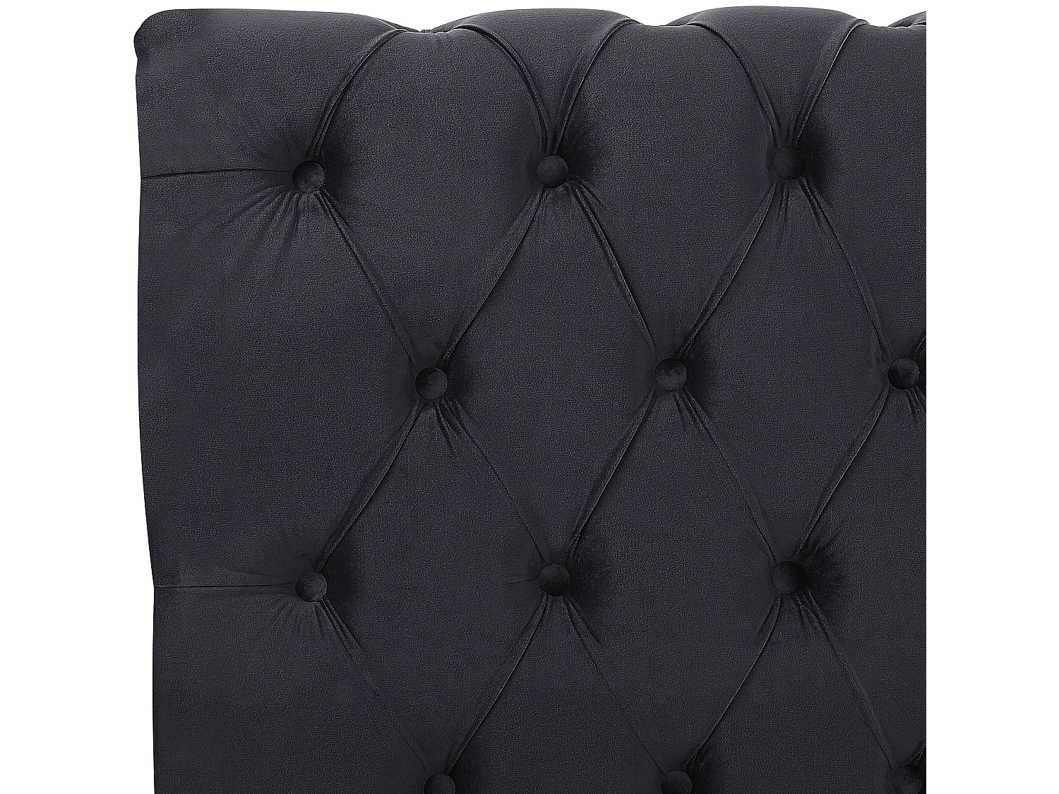 Letto Velluto AVALLON 180 x 200 cm Nero