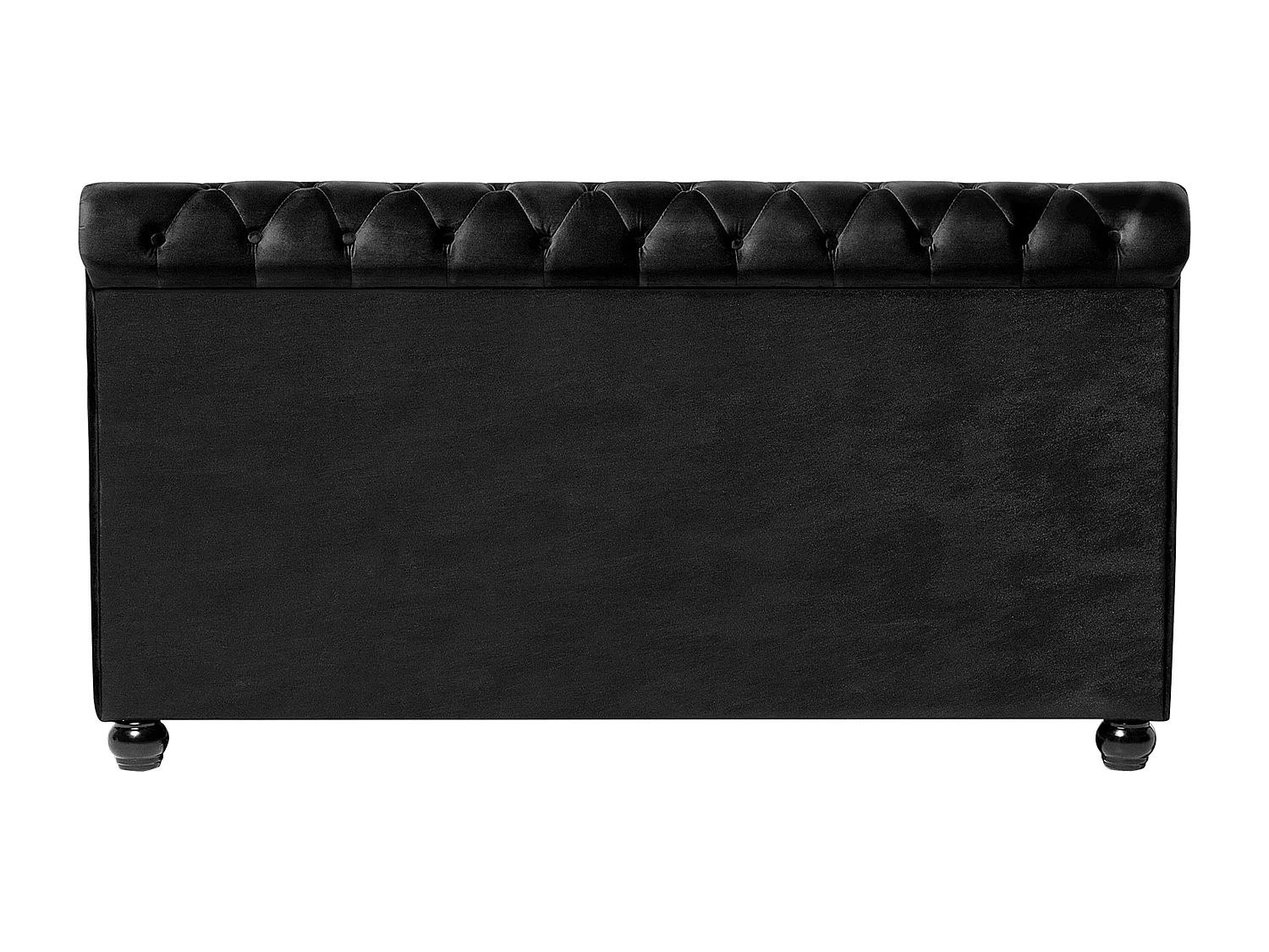 Cama Veludo AVALLON 180 x 200 cm Preto