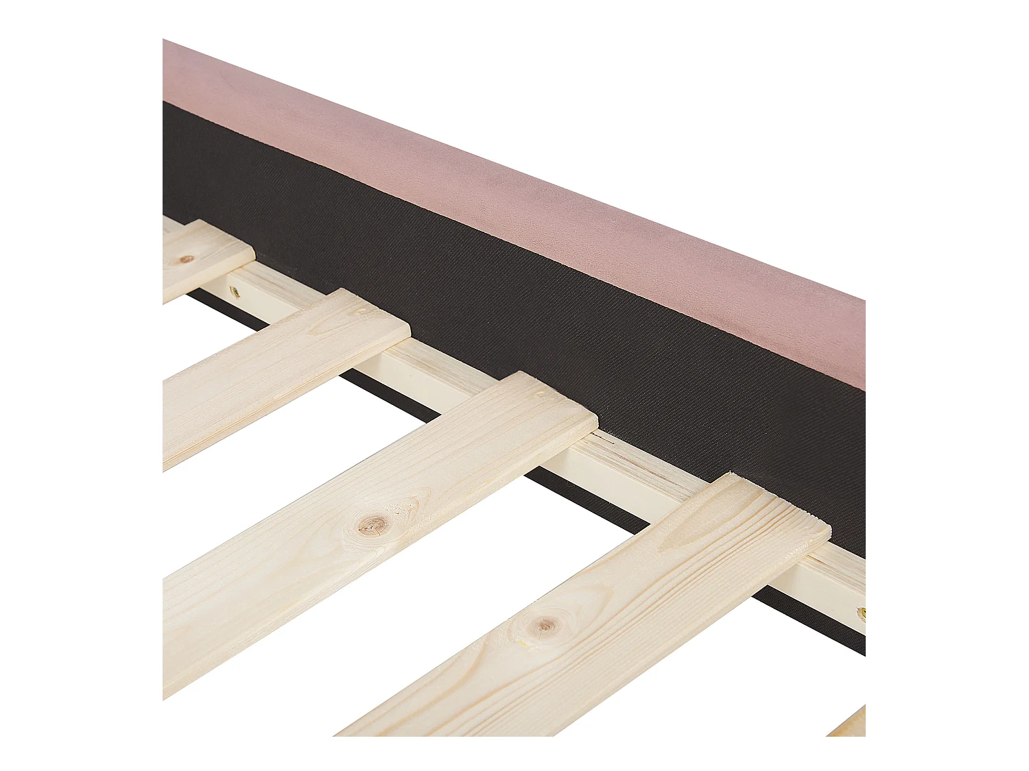 Polsterbett Doppelbett 160x200 Rosa Samtstoff mit Kopfteil Fußteil Lattenrost