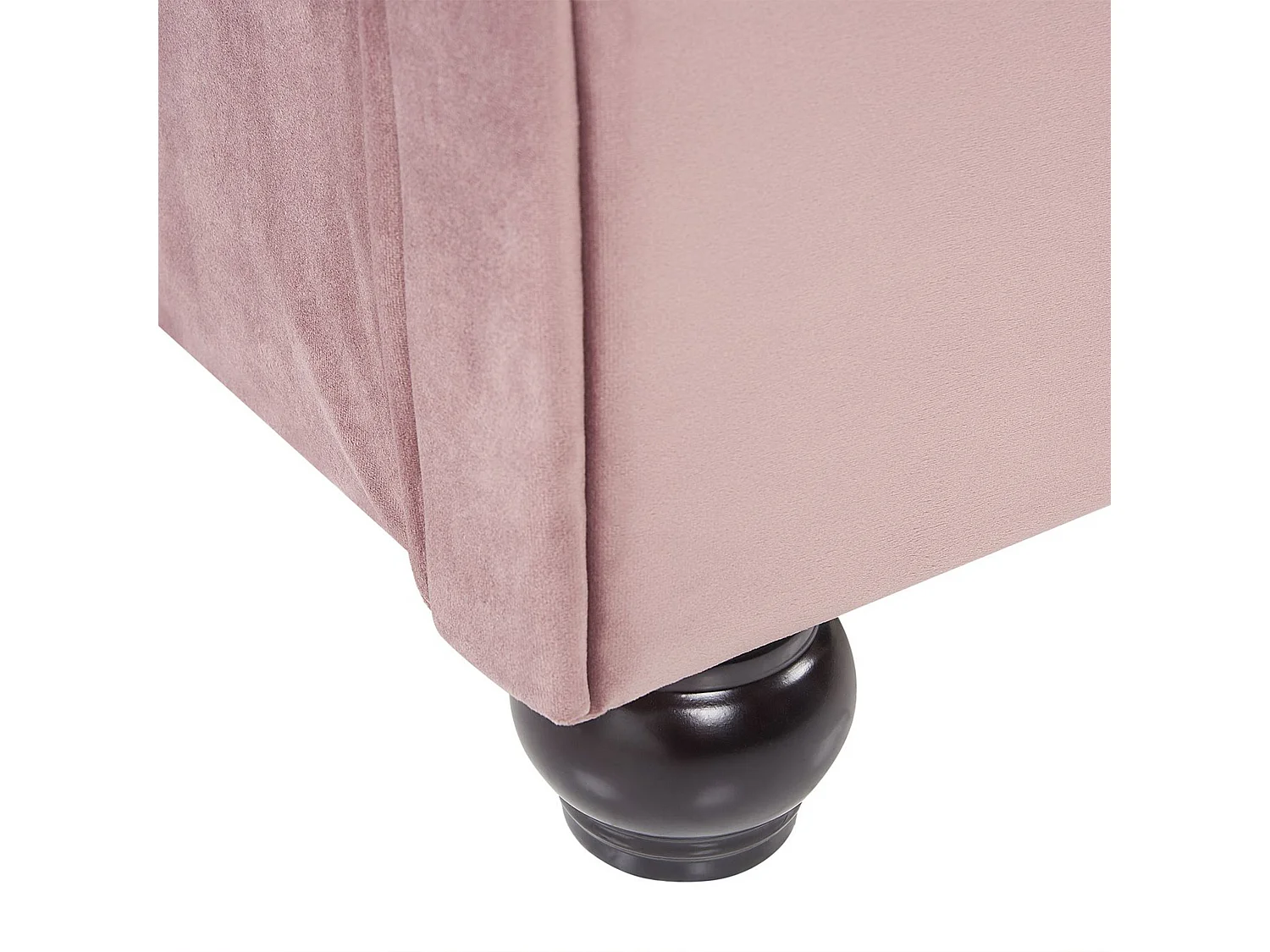 Lit avec sommier Velours AVALLON 160 x 200 cm Rose