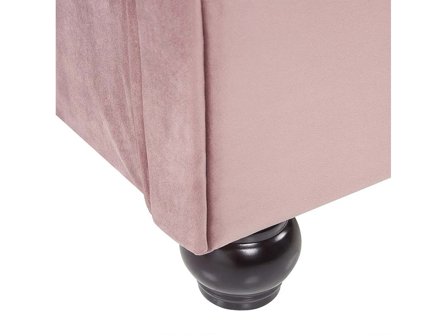 Cama Veludo AVALLON 160 x 200 cm Rosa