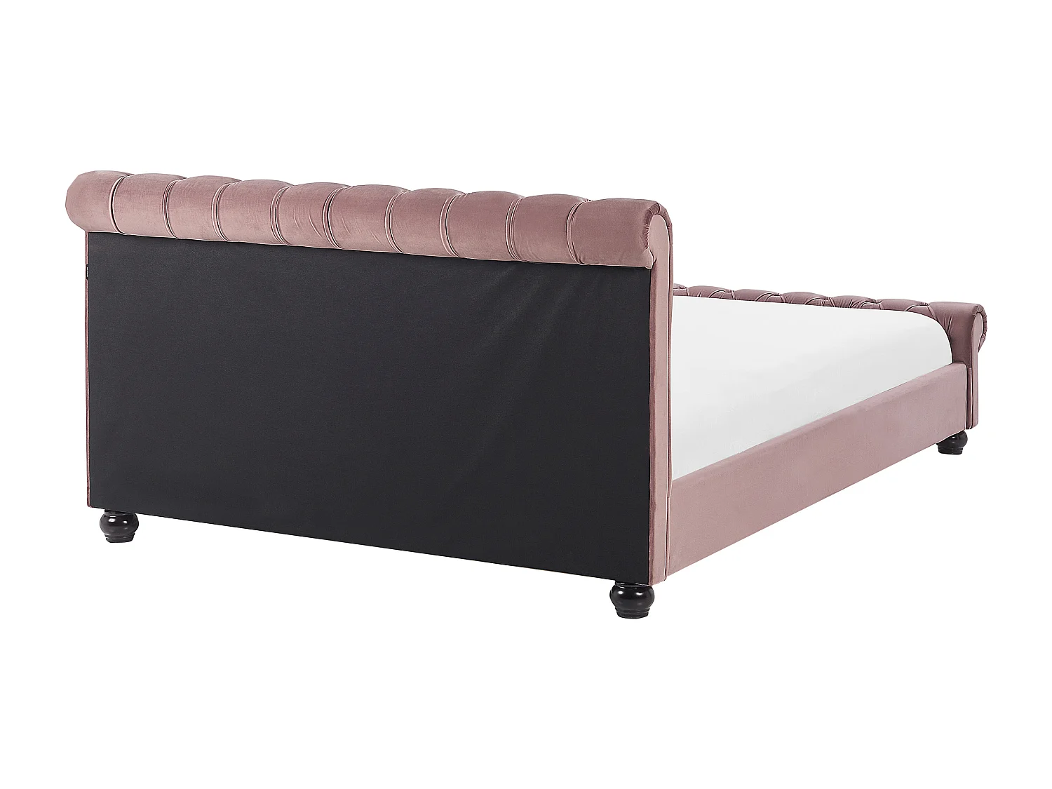 Bett mit Lattenrost Samtstoff AVALLON 160 x 200 cm Rosa