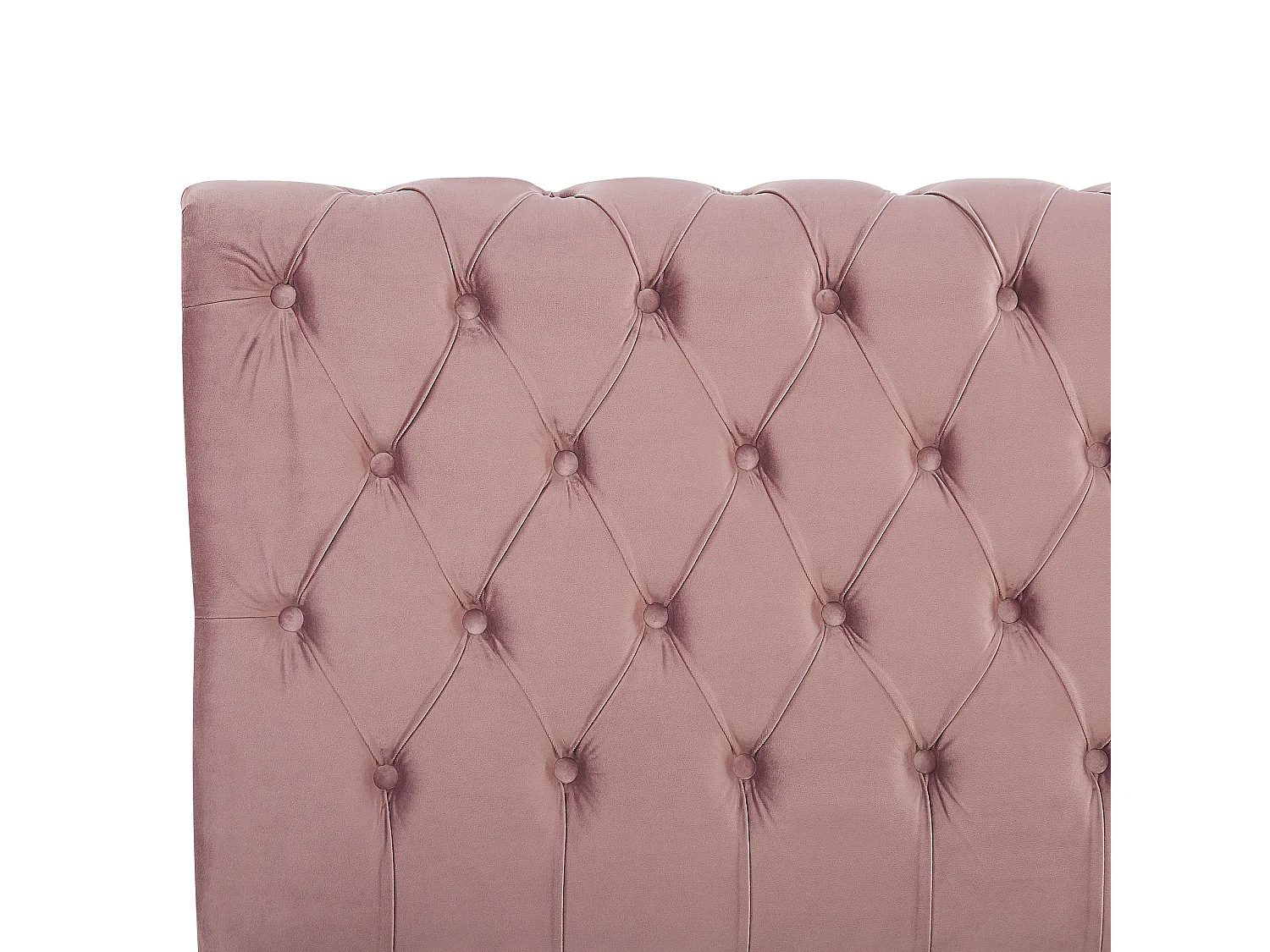 Bett mit Lattenrost Samtstoff AVALLON 160 x 200 cm Rosa