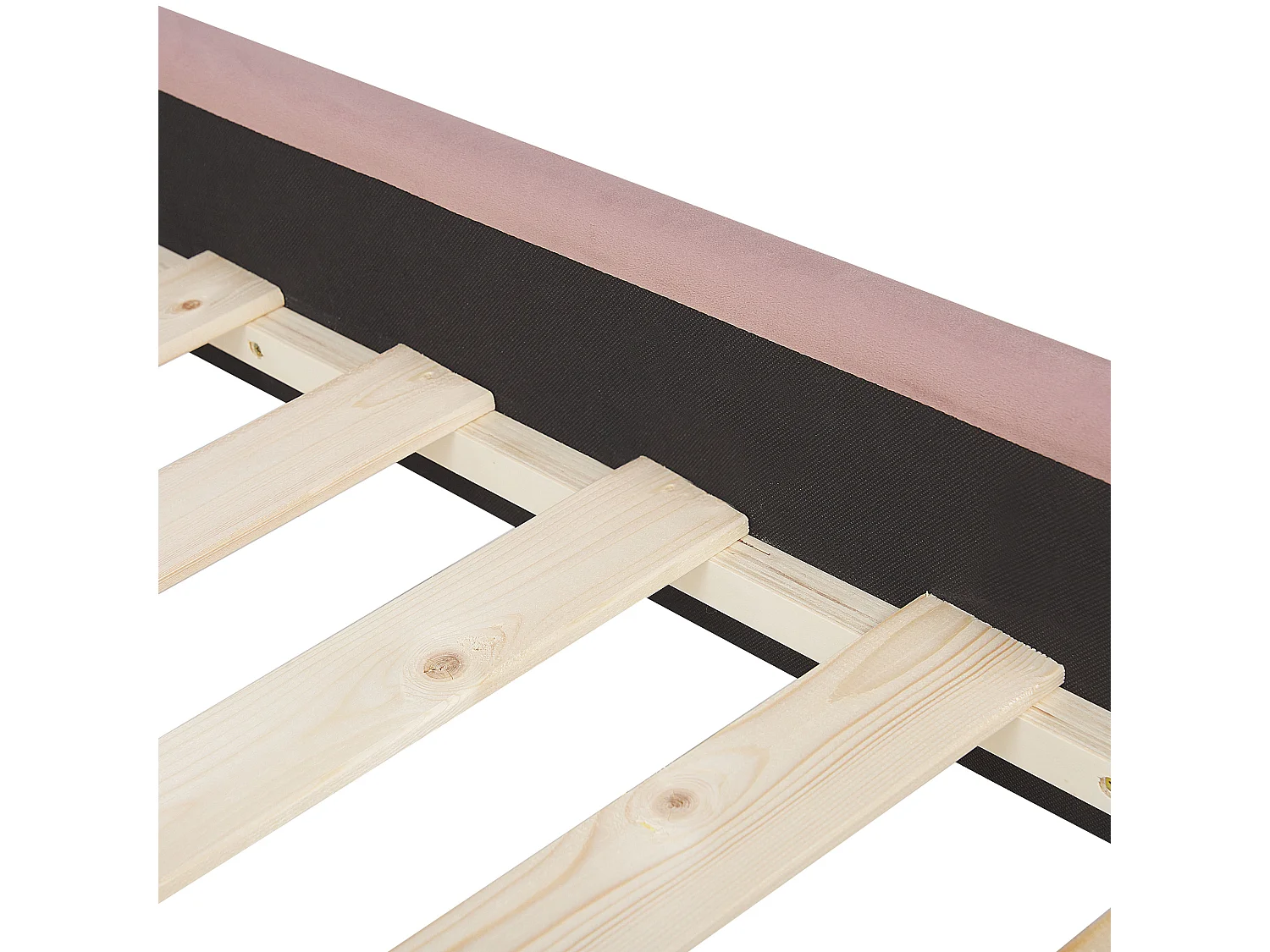 Bett mit Lattenrost Samtstoff AVALLON 160 x 200 cm Rosa
