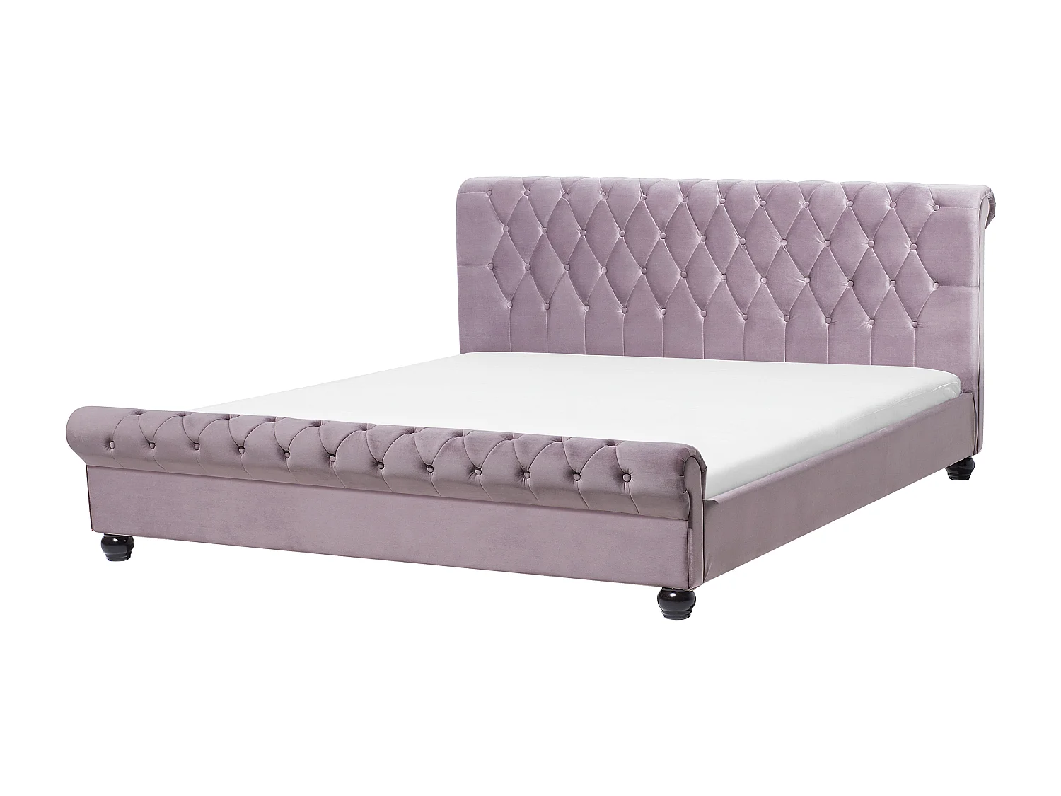 Bed Fluweel AVALLON 180 x 200 cm Roze