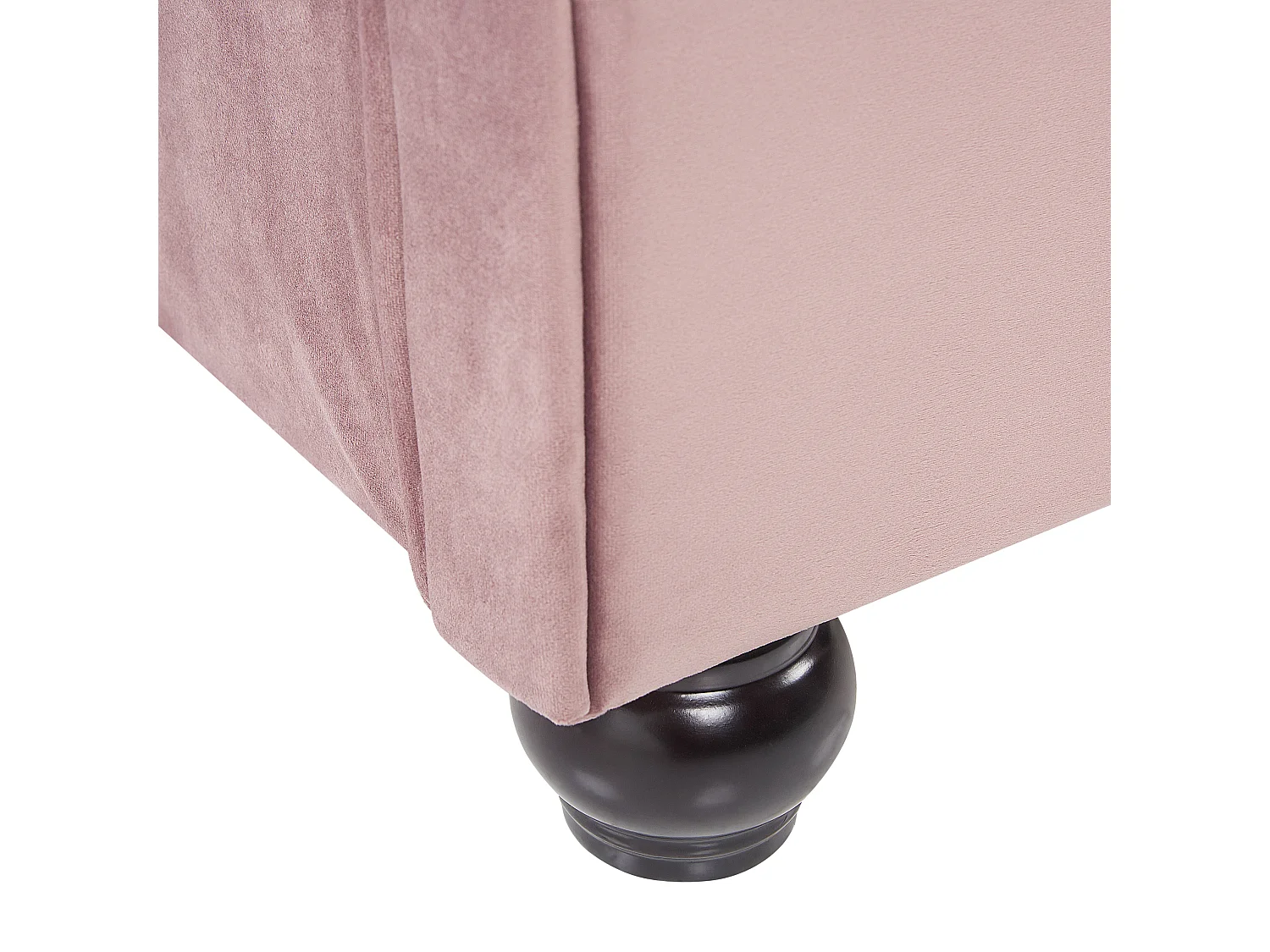 Lit avec sommier Velours AVALLON 180 x 200 cm Rose