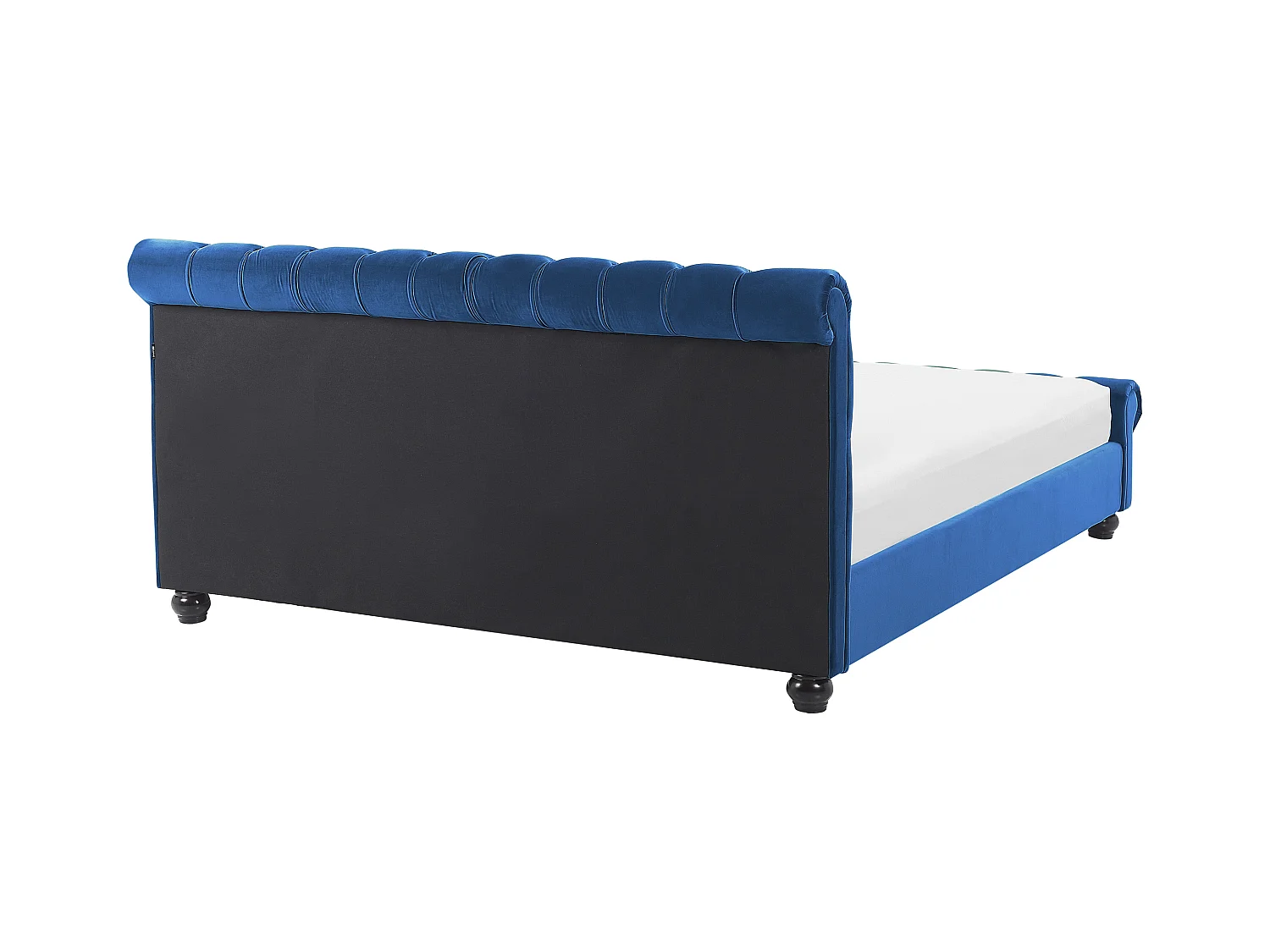 Letto Velluto AVALLON 180 x 200 cm Blu marino