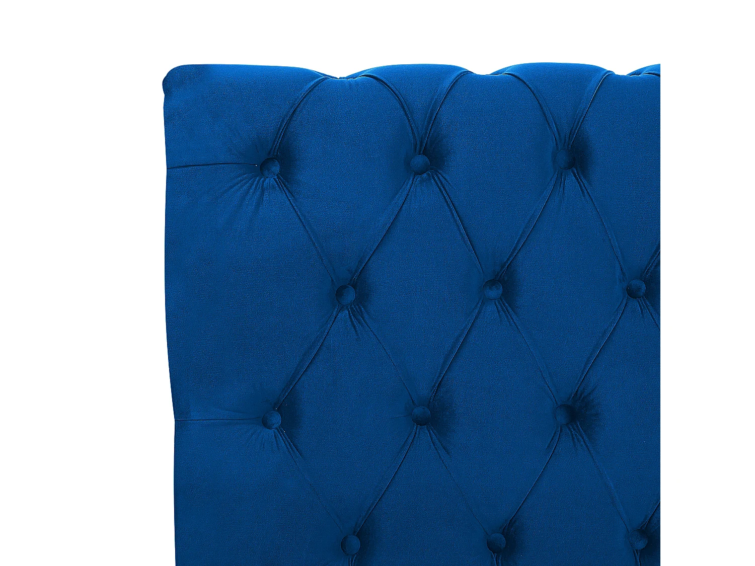 Letto Velluto AVALLON 180 x 200 cm Blu marino