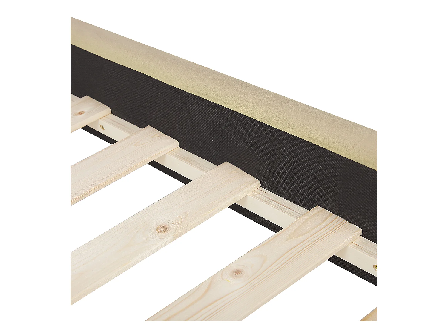 Bed Fluweel AVALLON 160 x 200 cm Beige