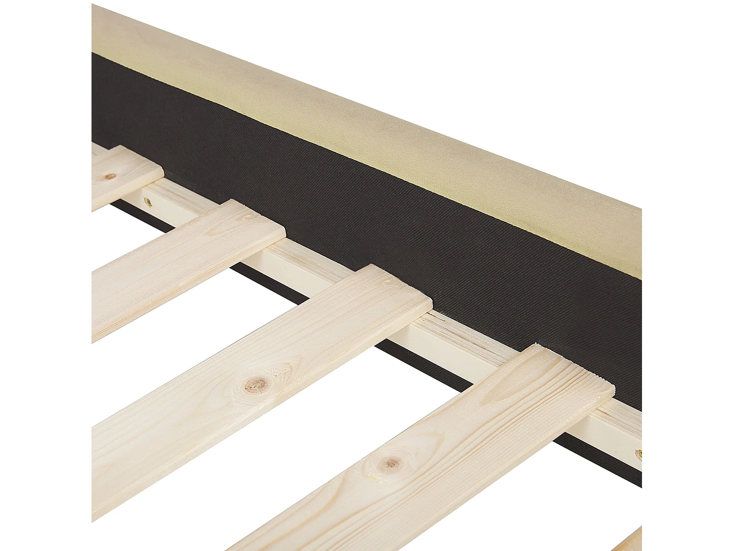 Cama Terciopelo AVALLON 160 x 200 cm Beige