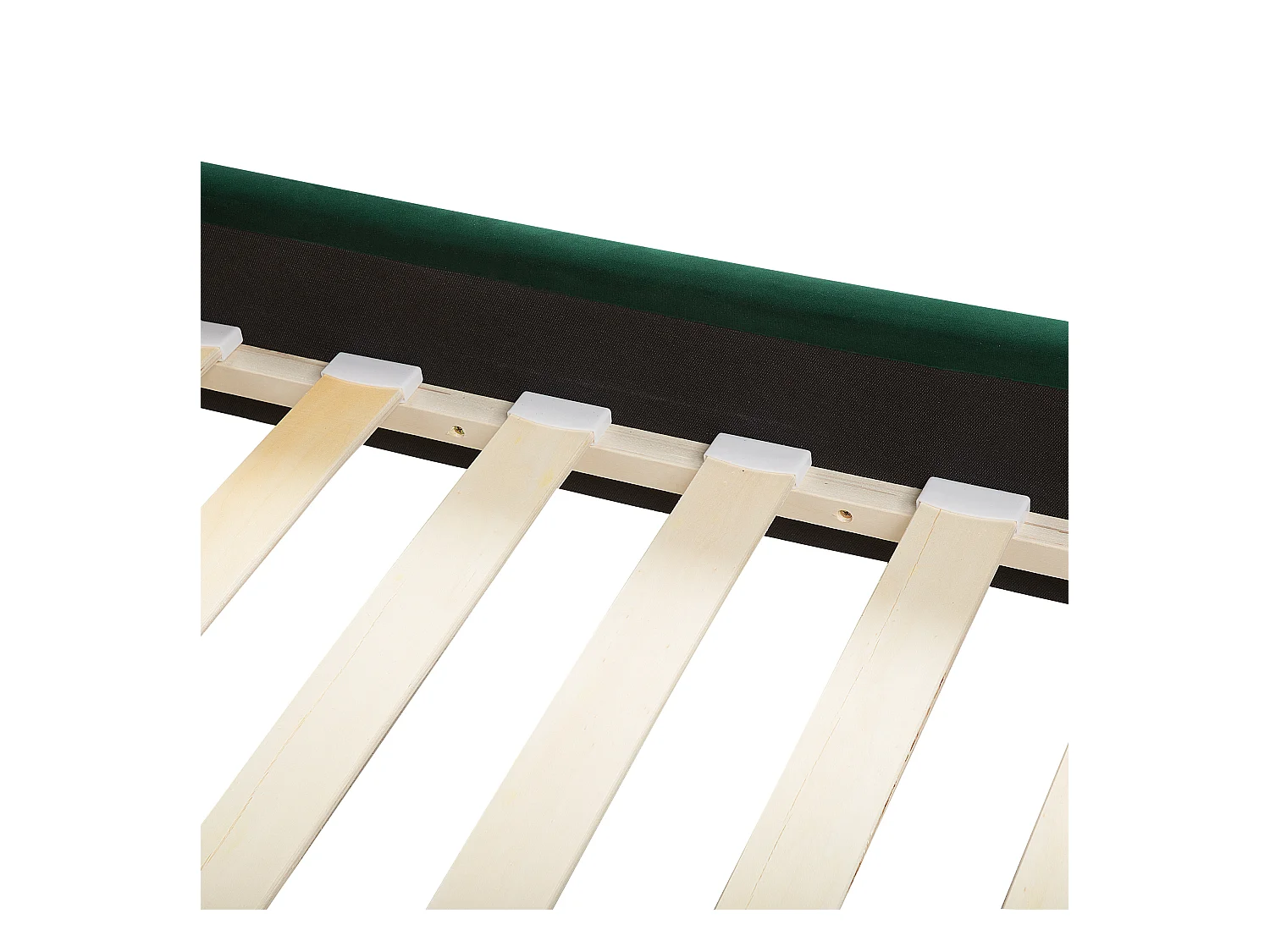 Lit avec sommier Velours AVALLON 160 x 200 cm Vert émeraude