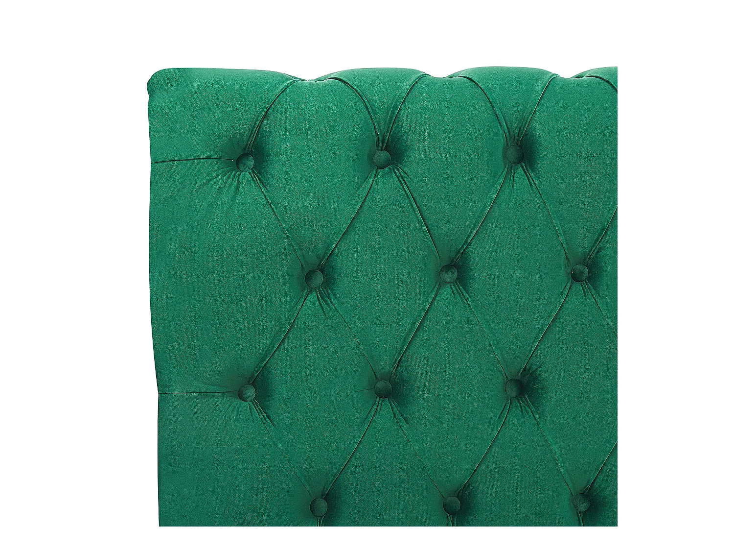 Lit avec sommier Velours AVALLON 160 x 200 cm Vert émeraude