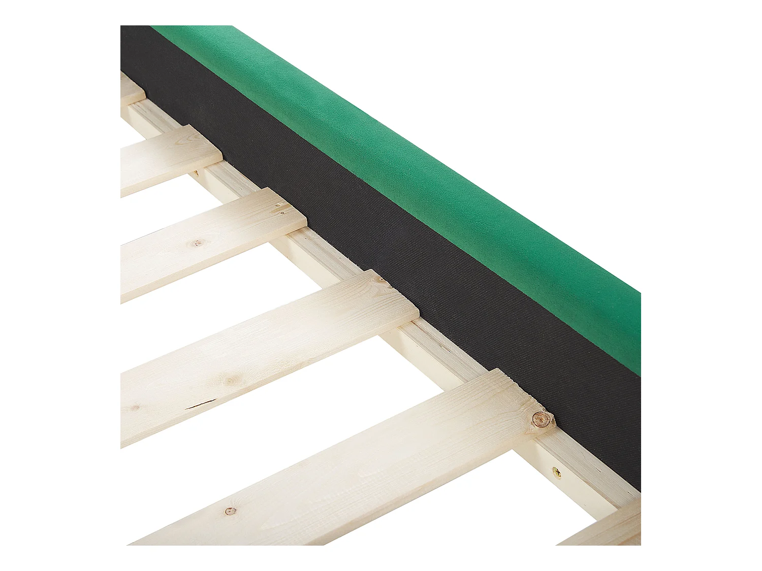 Lit avec sommier Velours AVALLON 160 x 200 cm Vert émeraude