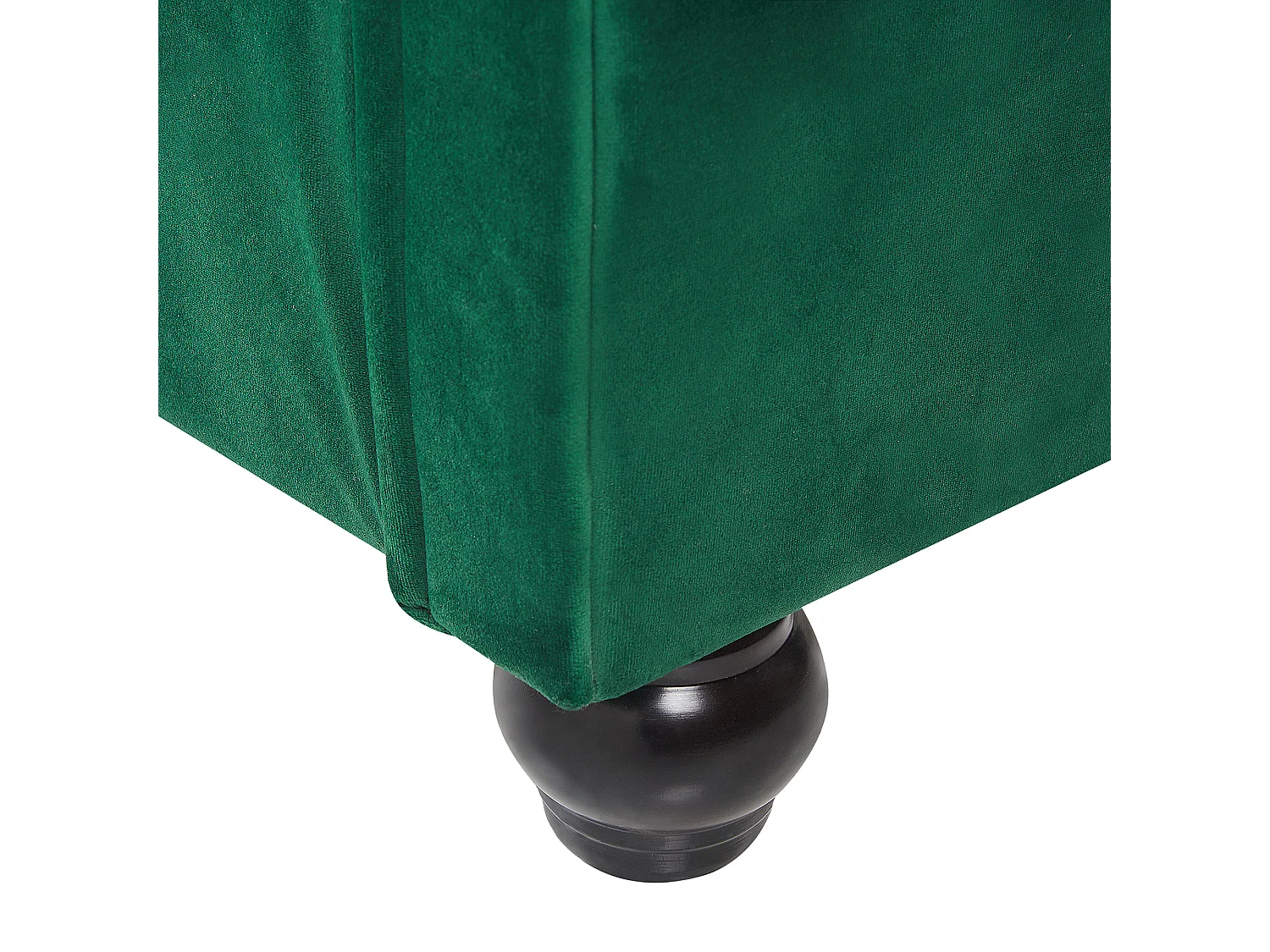 Lit avec sommier Velours AVALLON 160 x 200 cm Vert émeraude