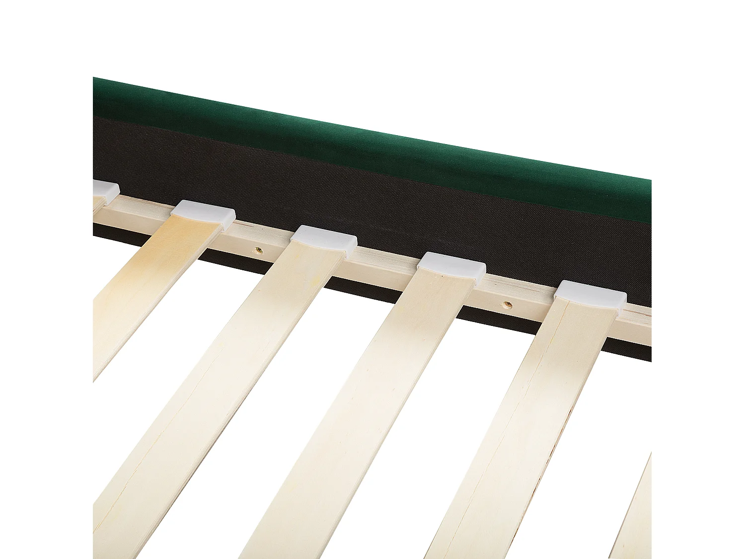 Lit avec sommier Velours AVALLON 160 x 200 cm Vert émeraude