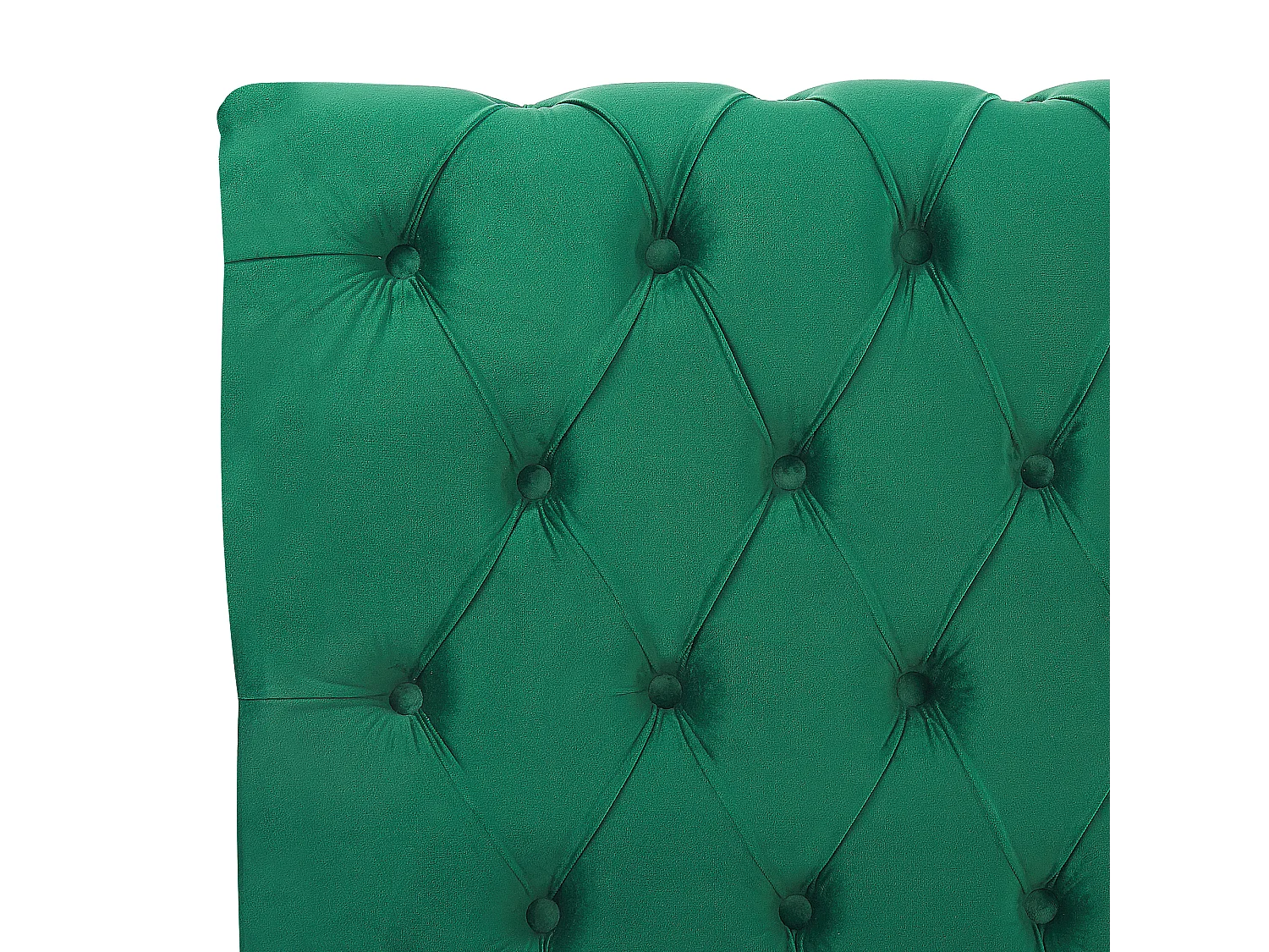 Cama Terciopelo AVALLON 160 x 200 cm Verde esmeralda