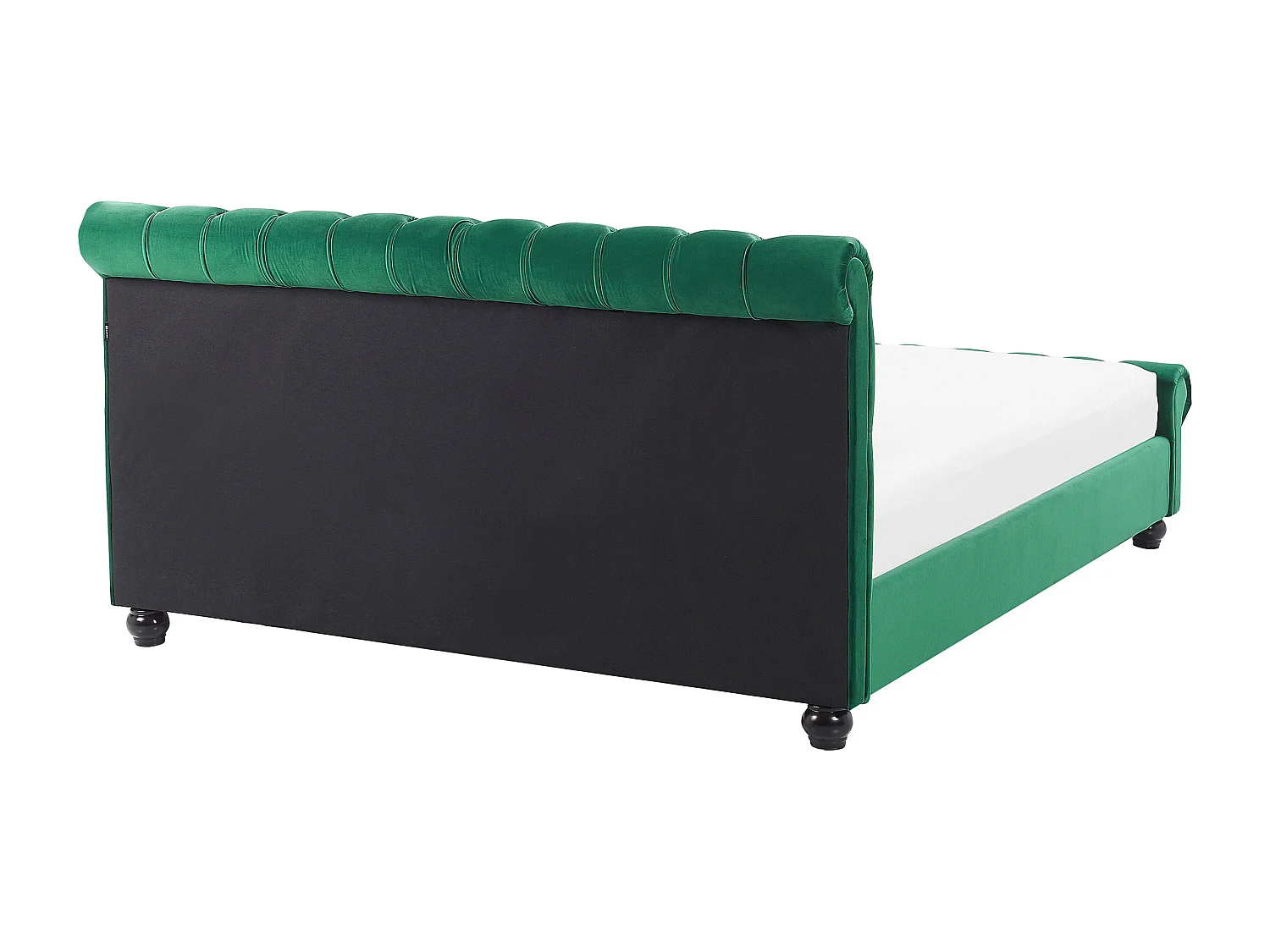 Lit avec sommier Velours AVALLON 160 x 200 cm Vert émeraude