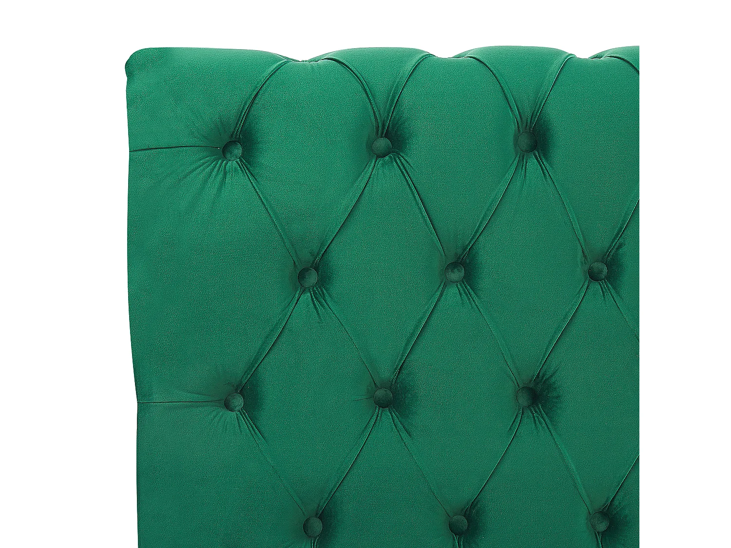 Lit avec sommier Velours AVALLON 160 x 200 cm Vert émeraude
