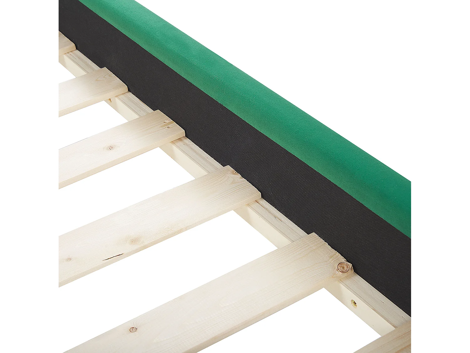 Lit avec sommier Velours AVALLON 160 x 200 cm Vert émeraude