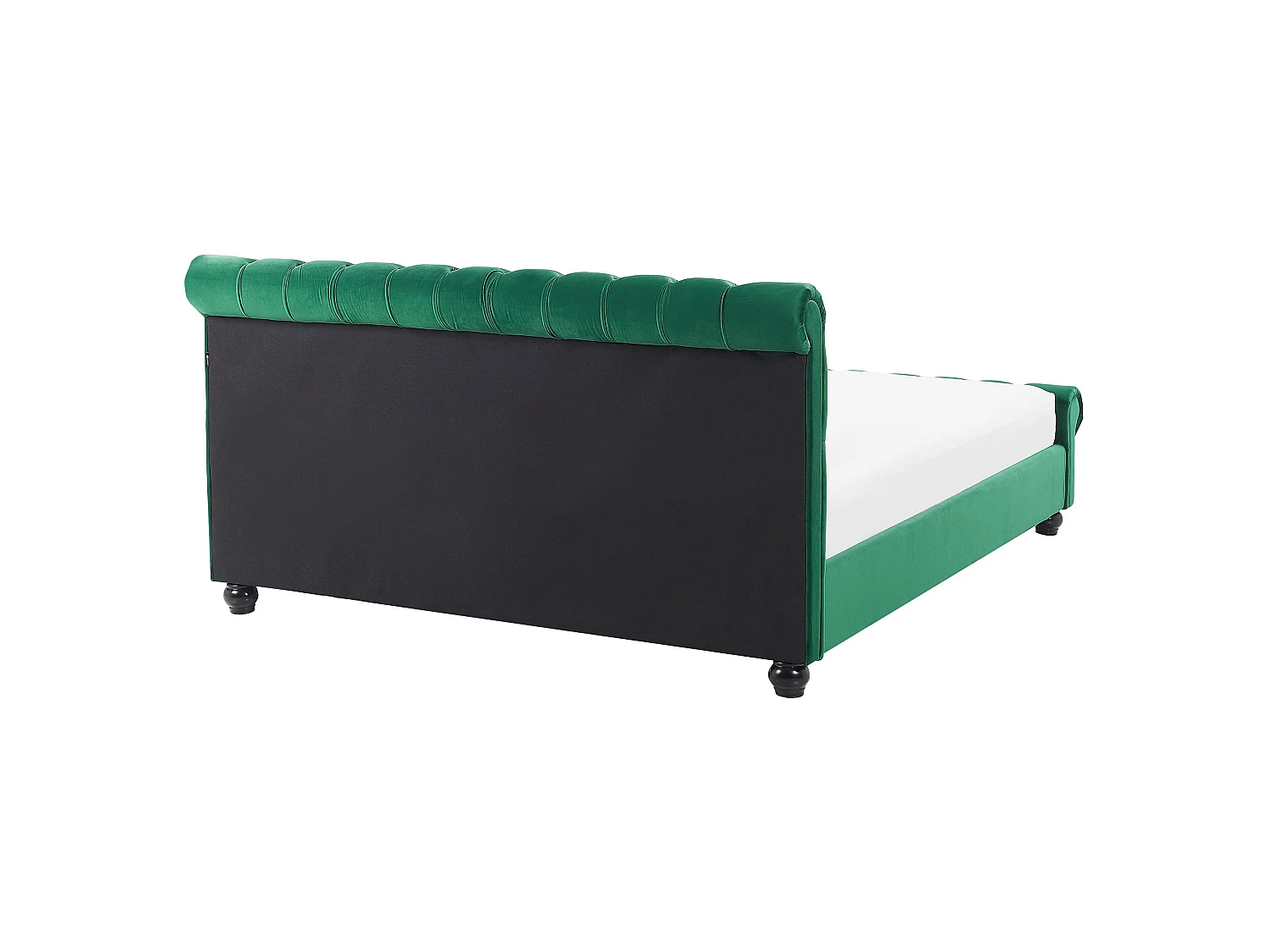 Lit avec sommier Velours AVALLON 160 x 200 cm Vert émeraude