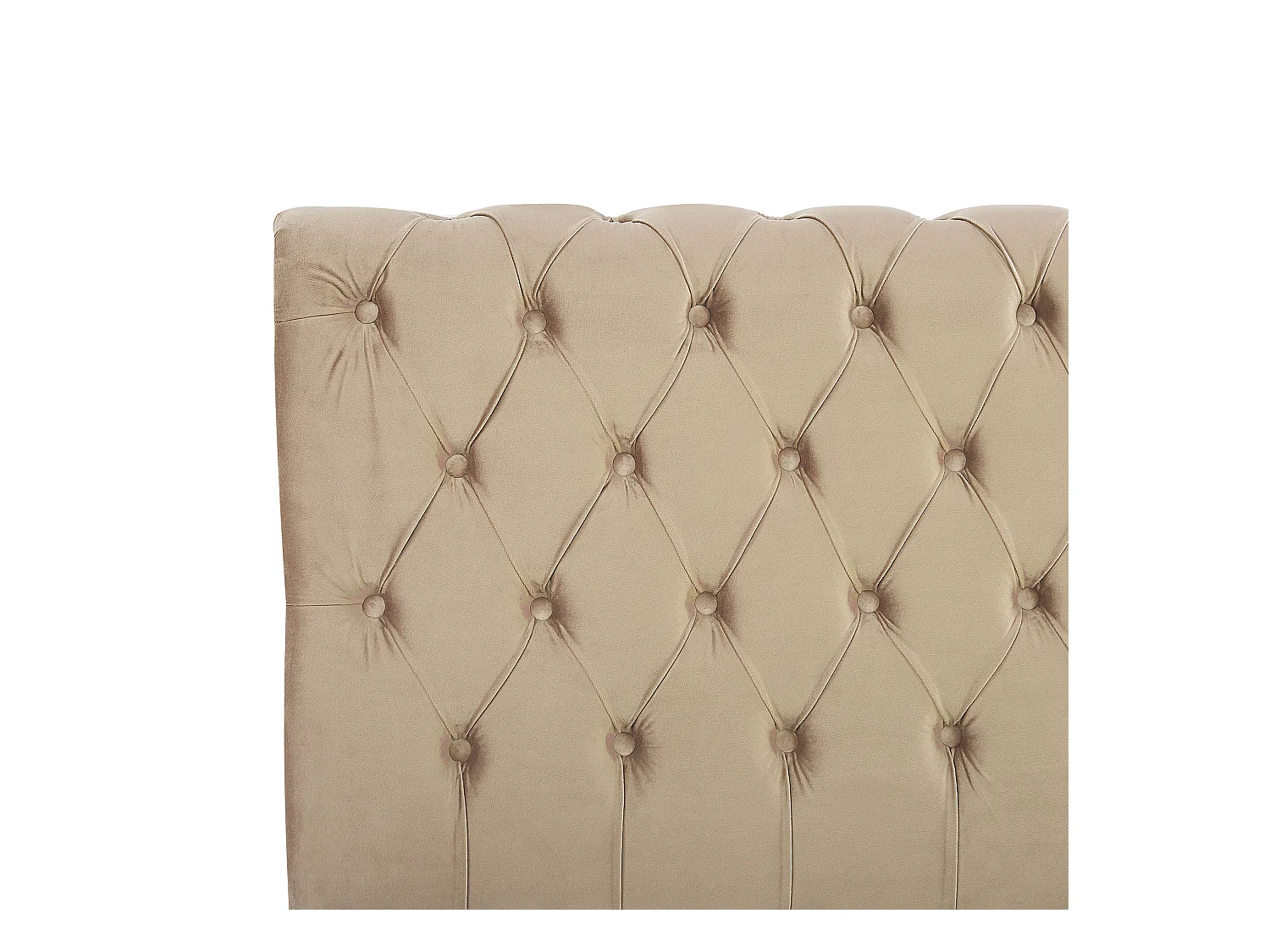 Letto Velluto AVALLON 180 x 200 cm Beige