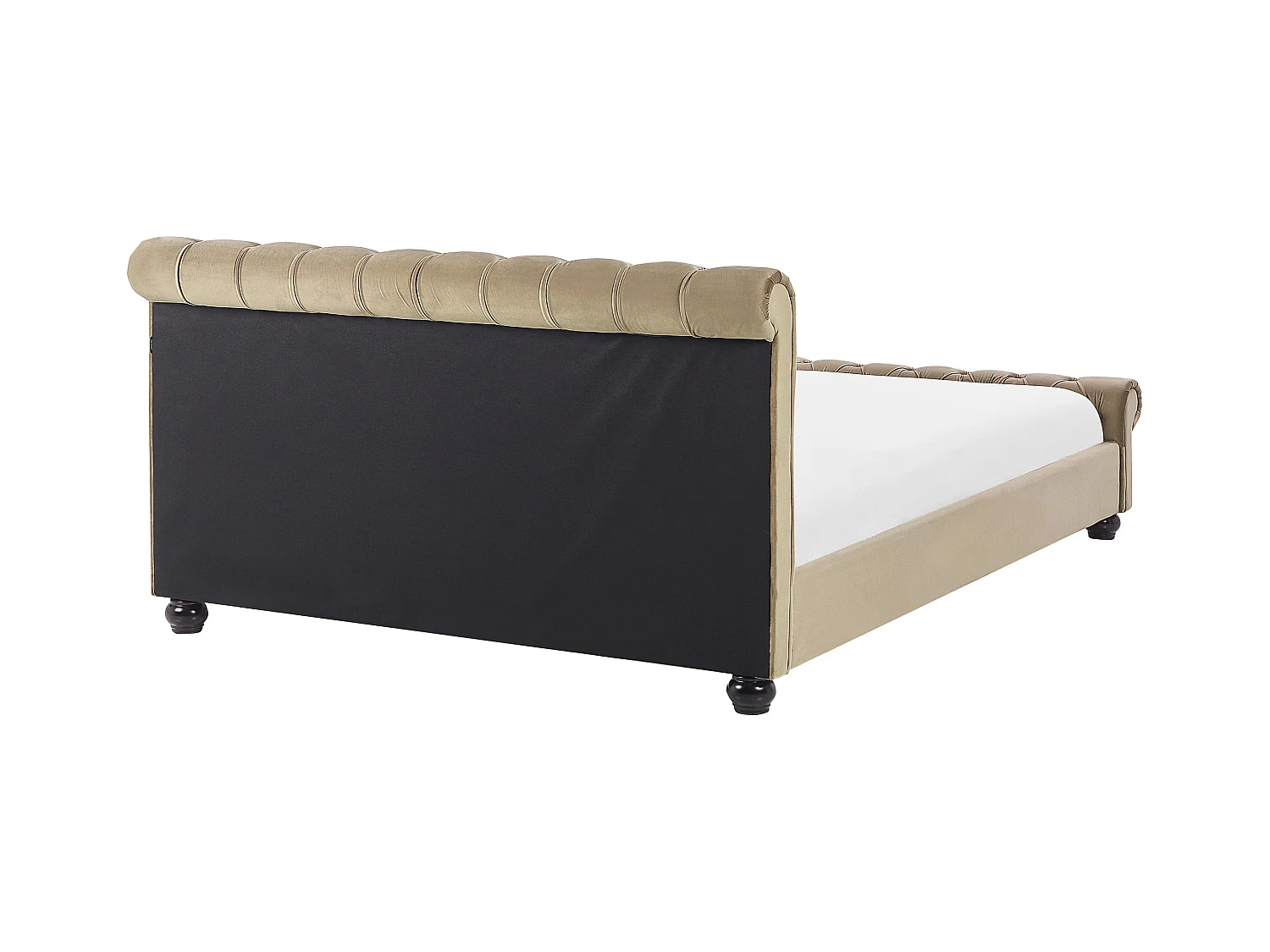 Lit avec sommier Velours AVALLON 180 x 200 cm Beige