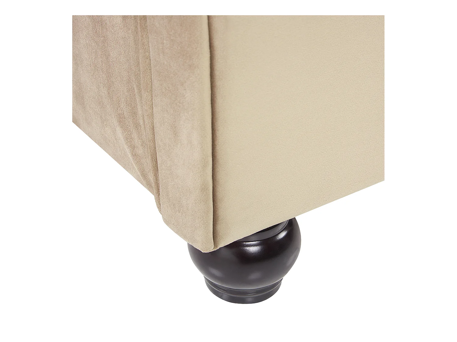 Lit avec sommier Velours AVALLON 180 x 200 cm Beige
